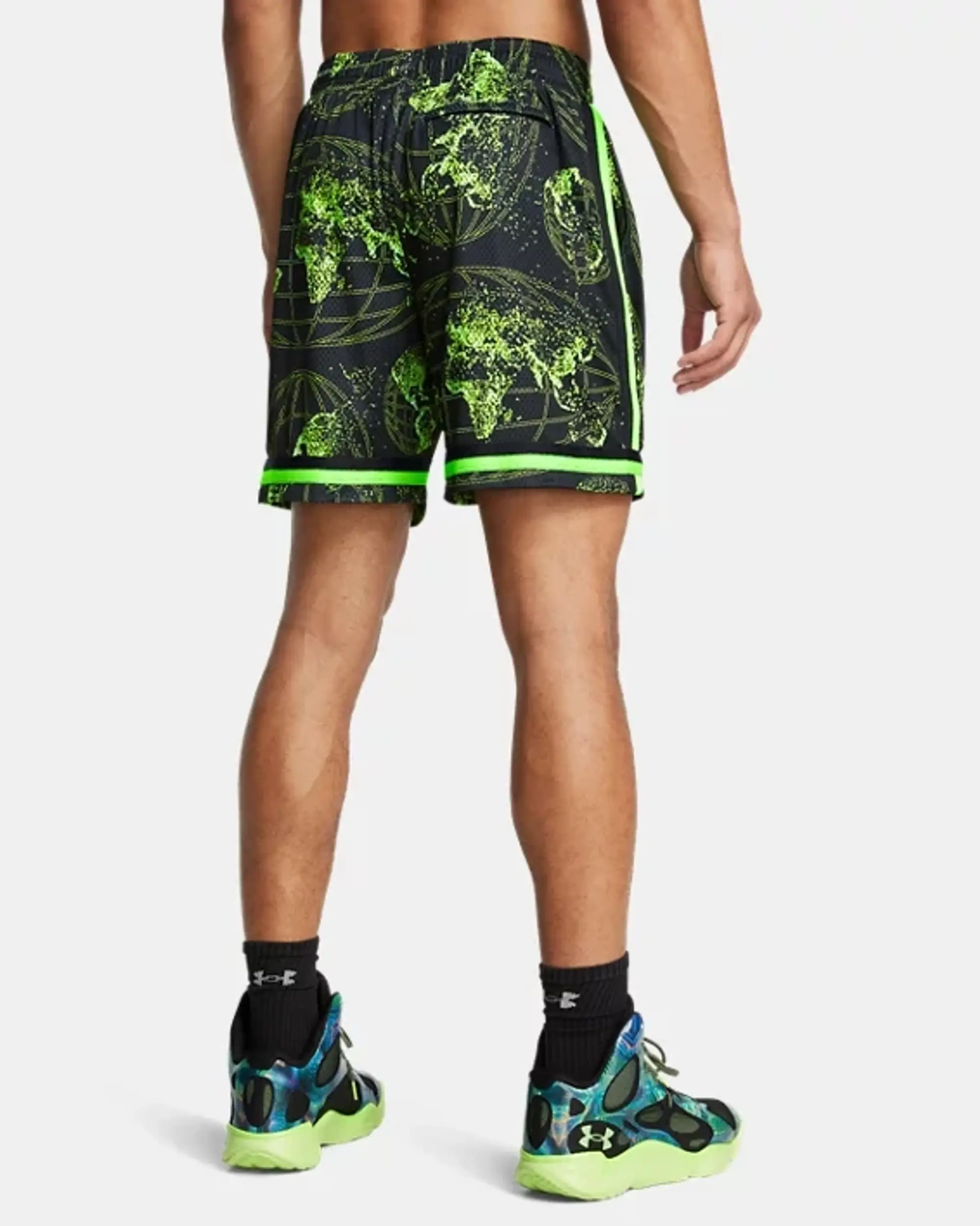 Under Armour Men's Curry Statement Shorts Black / Hyper Green XXL