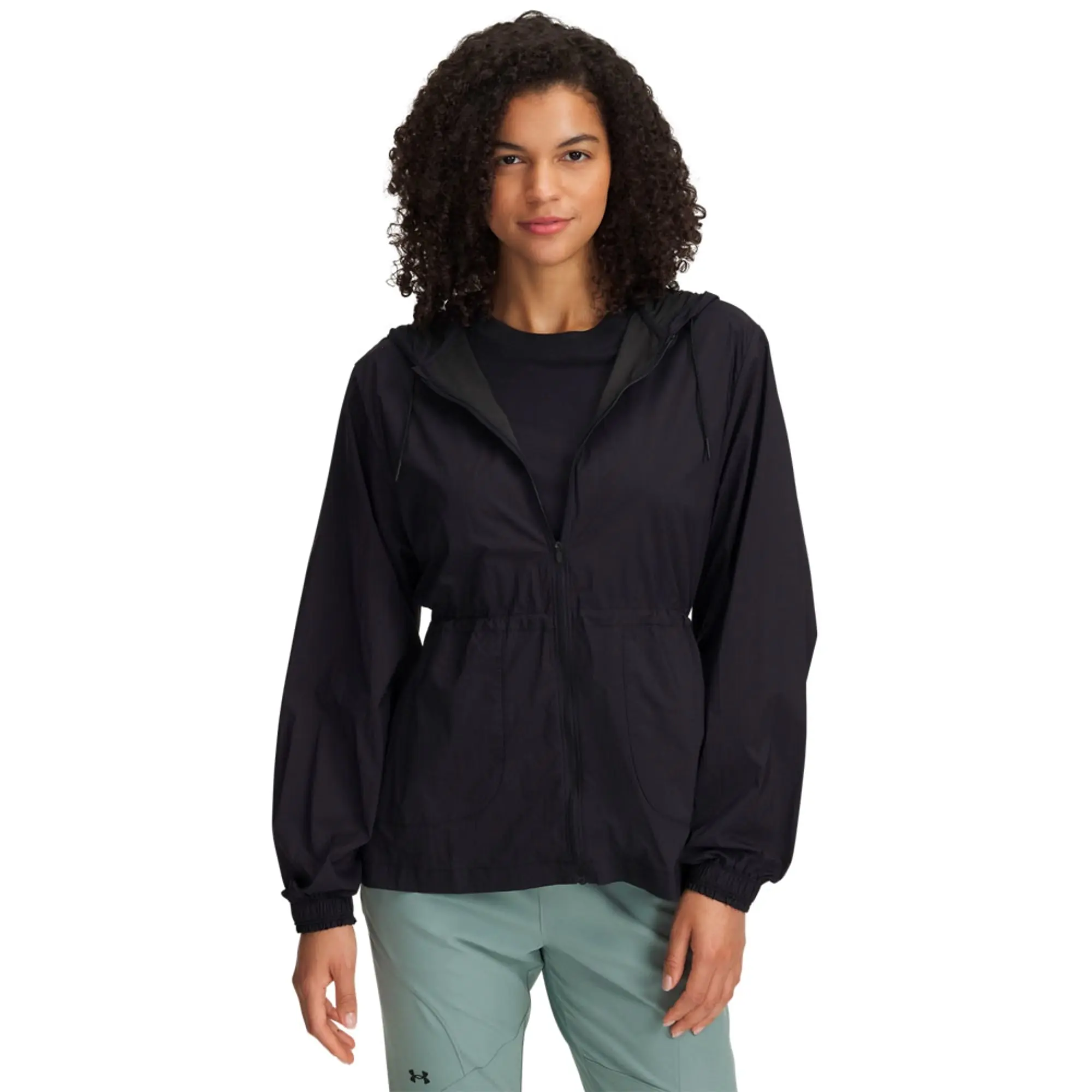 Women's  Under Armour  Cinch Waist Jacket Black / Black XS