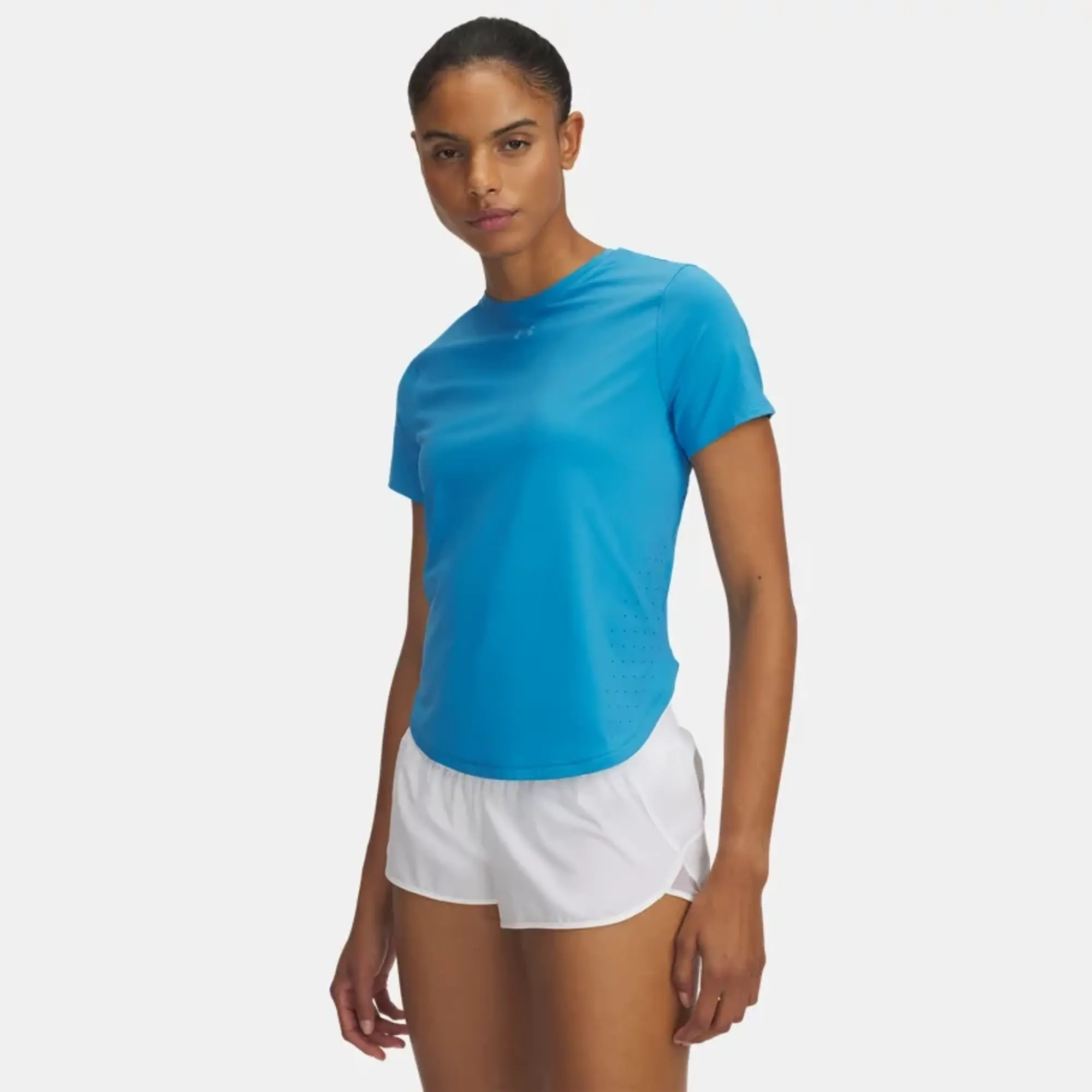 Women's  Under Armour  Launch Elite Short Sleeve Ether Blue / Reflective XS