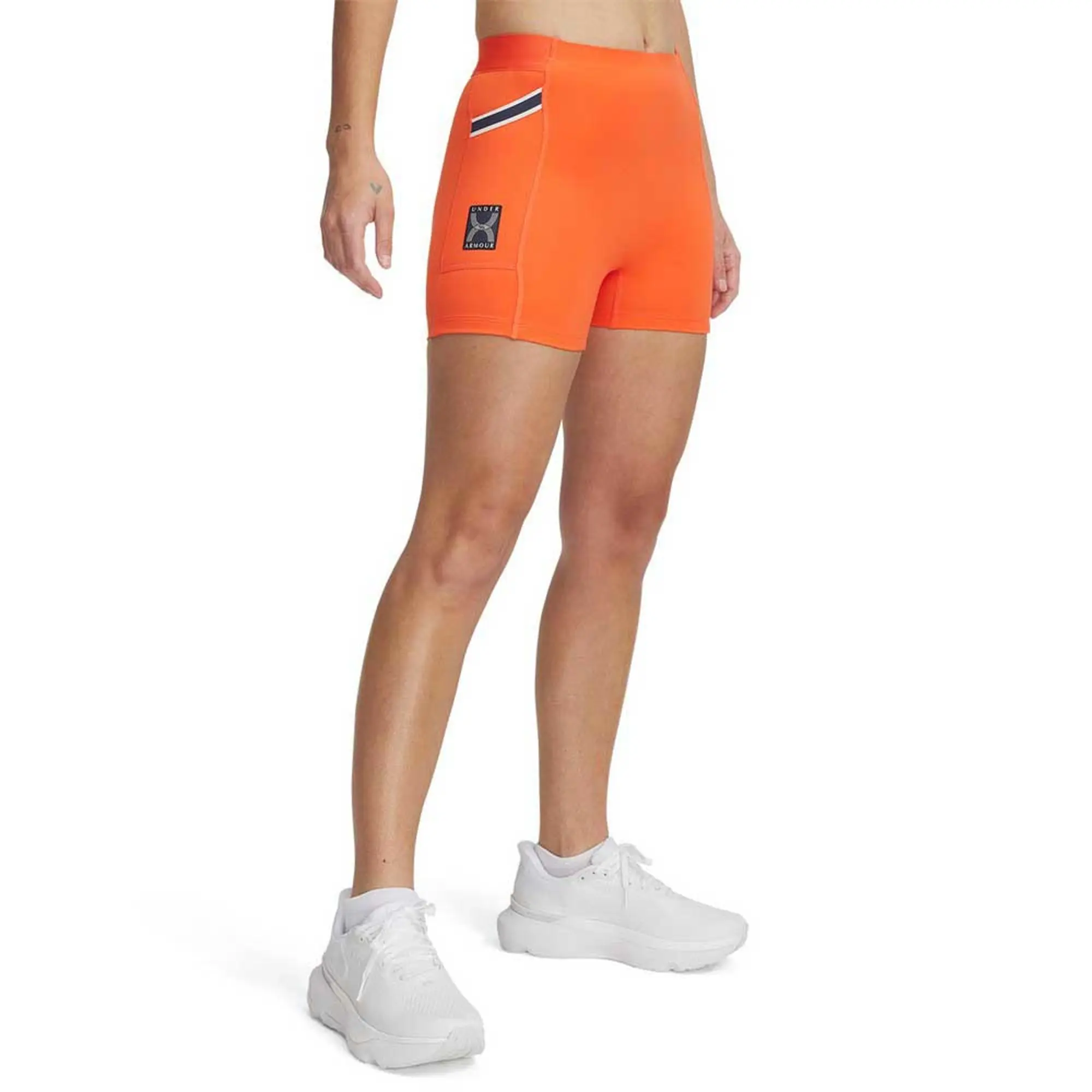 Women's  Under Armour  Run 96 Shorts Fire / White Quartz / Anthracite XS