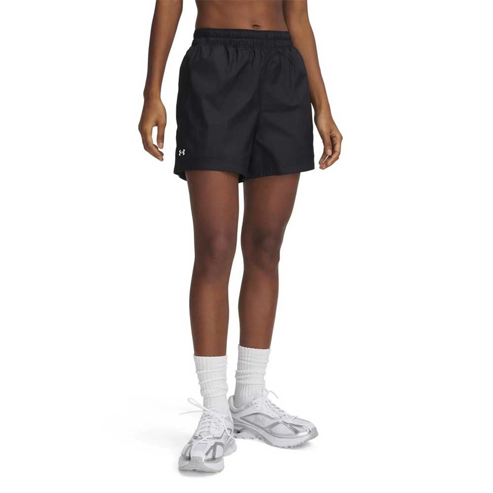 Women's  Under Armour  Rival Woven Shorts Black / White XS