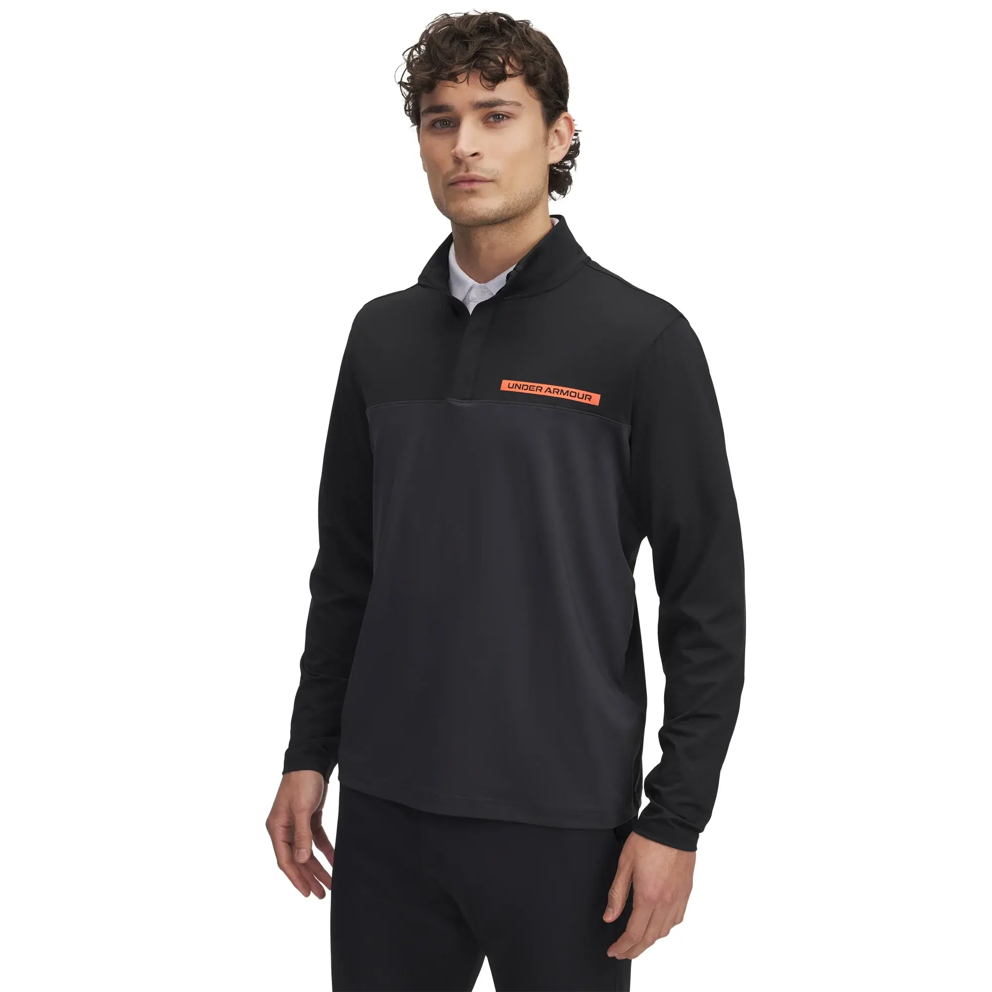 Men's  Under Armour  Tee To Green ¼ Zip Black / Anthracite / Fire 3XL