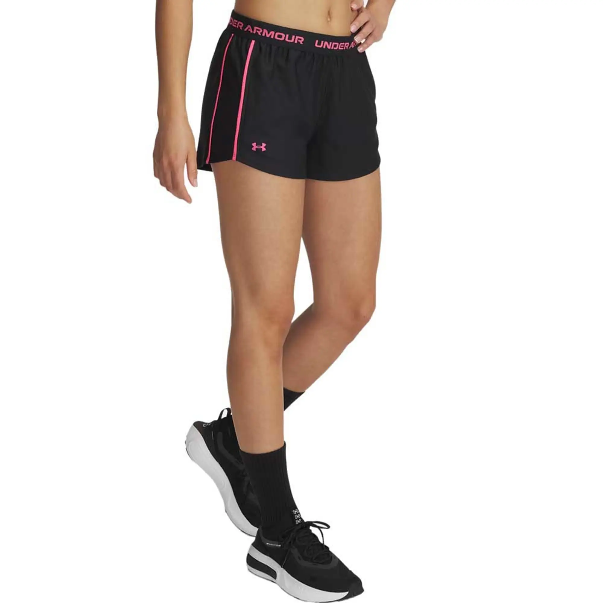 Women's  Under Armour  Tech™ Play Up Shorts Black / Super Pink XS