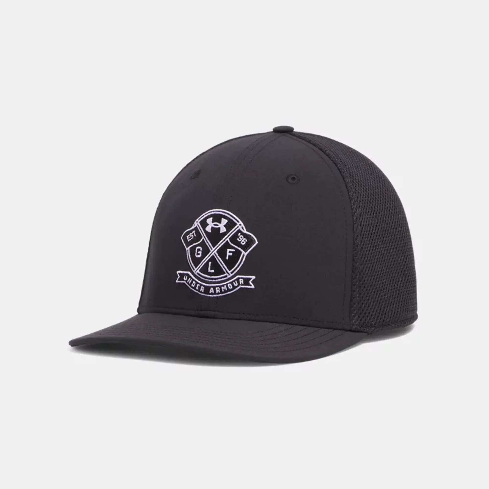 Men's  Under Armour  Iso-Chill Drive Low Stretch Fit Cap Black / White XL/XXL
