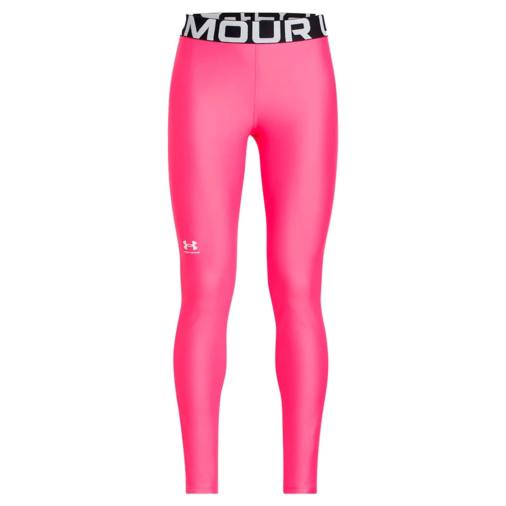 Under Armour Girls' HeatGear® Leggings Super Pink / White YXL (63 - 67 in)