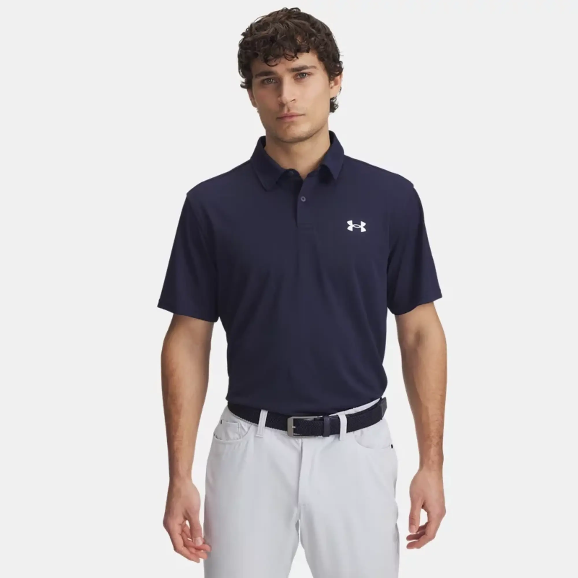 Men's  Under Armour  Tee To Green Pique Polo Midnight Navy / White 3XL