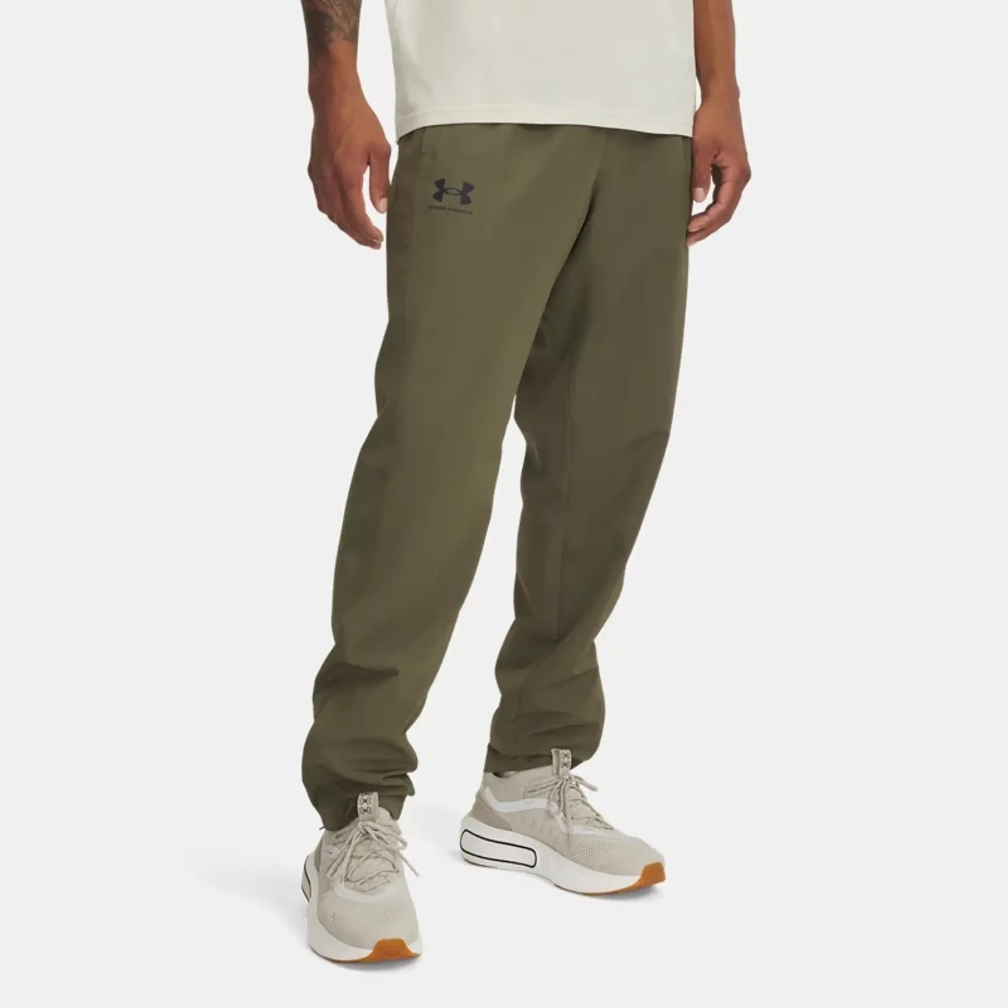 Men's  Under Armour  Rival Woven Windbreaker Pants Marine OD Green / Marine OD Green / Black 3XL