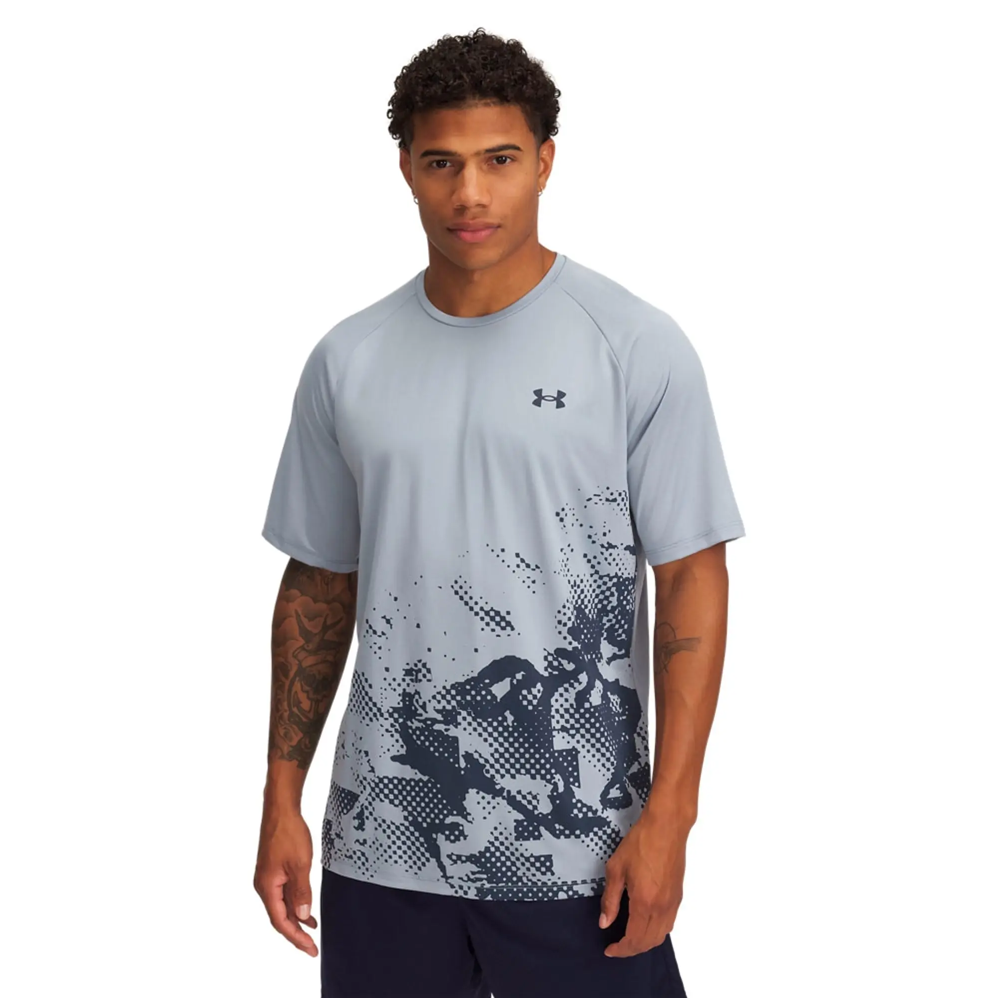 Men's  Under Armour  Tech™ Fade Short Sleeve Harbor Blue / Downpour Gray / Downpour Gray XS