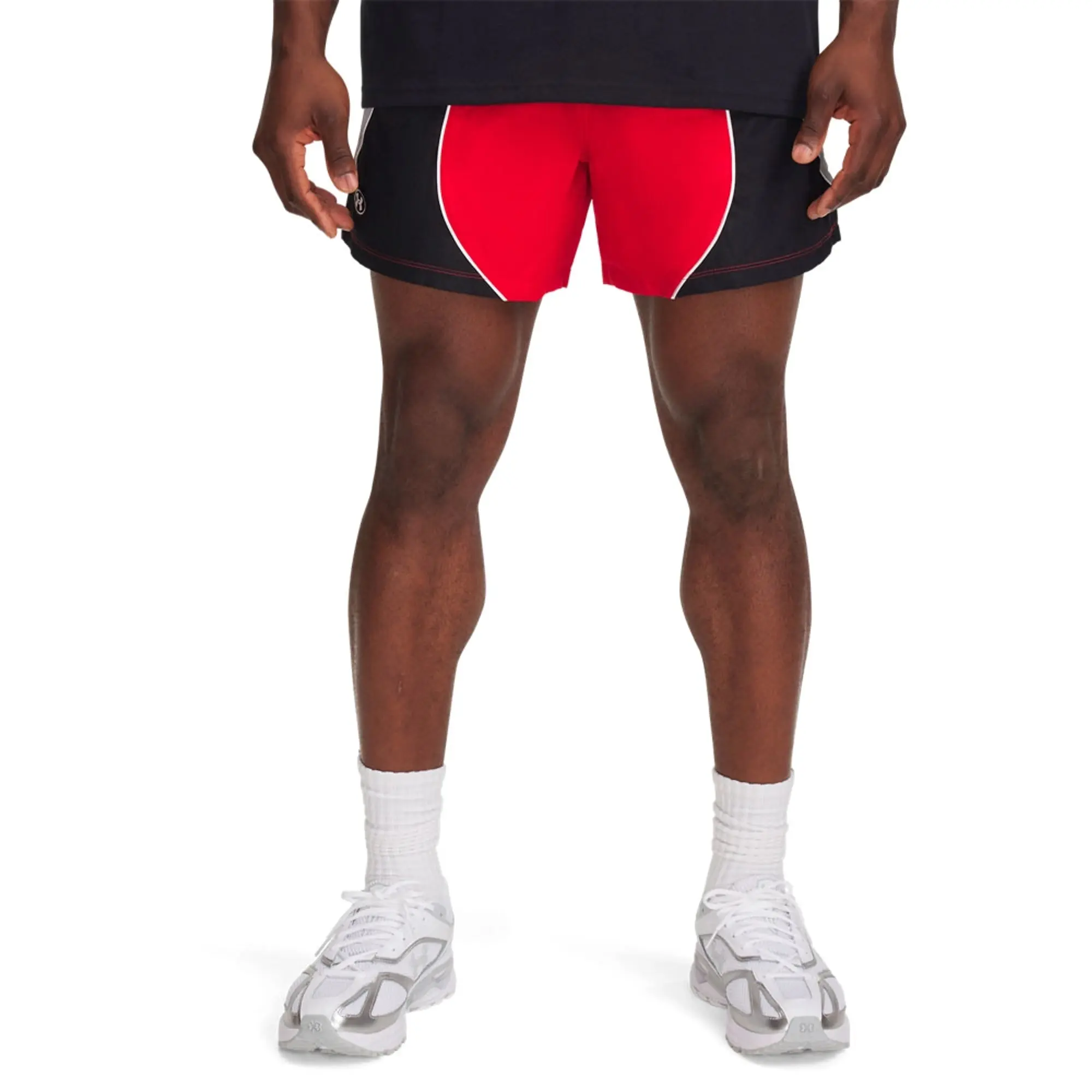 Men's  Under Armour  Icon Volley Colorblock Shorts Red / Black / White XXL