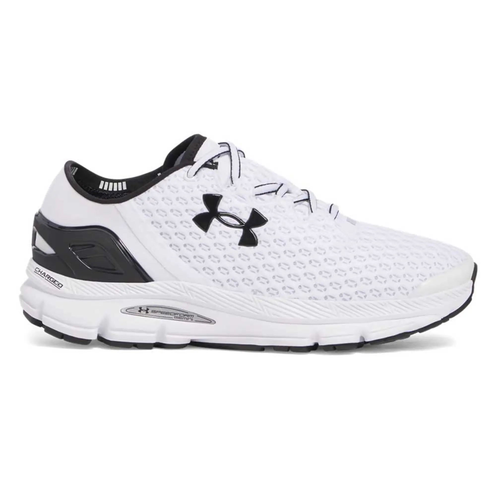 Unisex  Under Armour  SpeedForm® Gemini Running Shoes White / White / Black 8