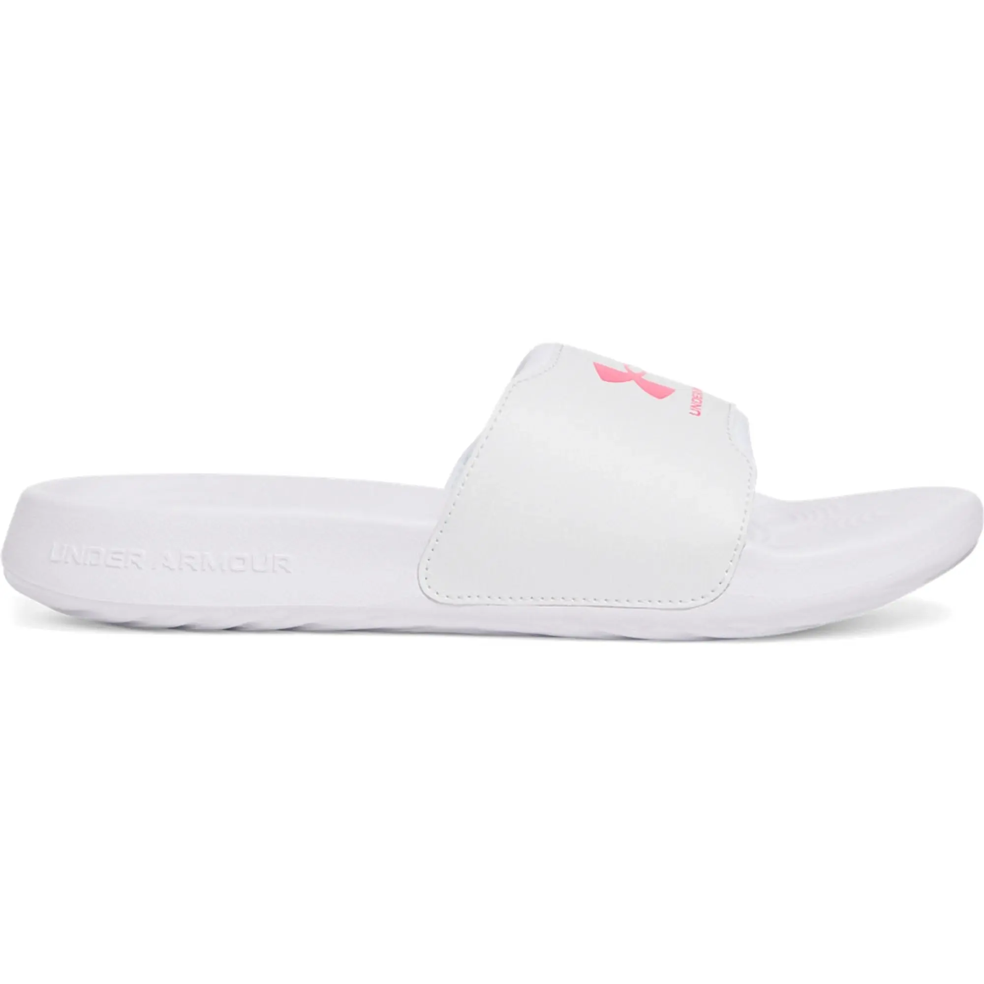 Women's  Under Armour  Ignite Select Slides White / White / Super Pink 7.5