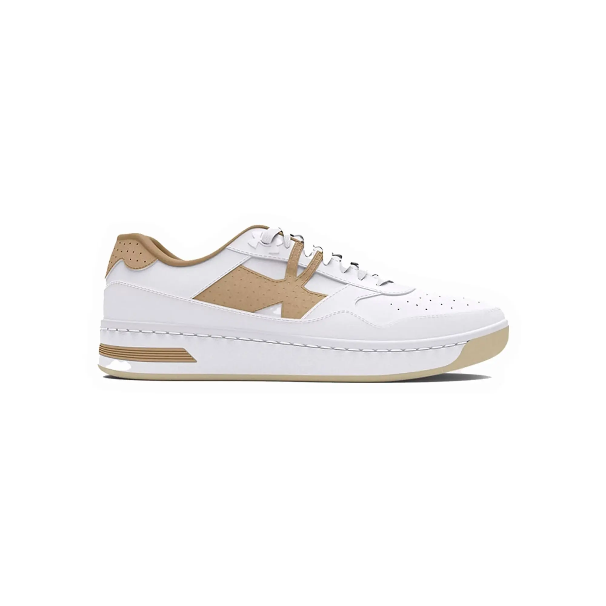 Men's  Under Armour  Court 96 Suede Shoes White / White / City Khaki 7