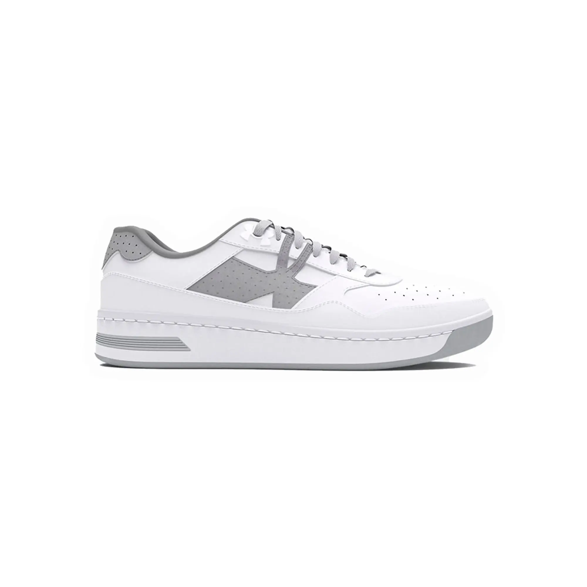 Men's  Under Armour  Court 96 Suede Shoes White / White / Mod Gray 8.5