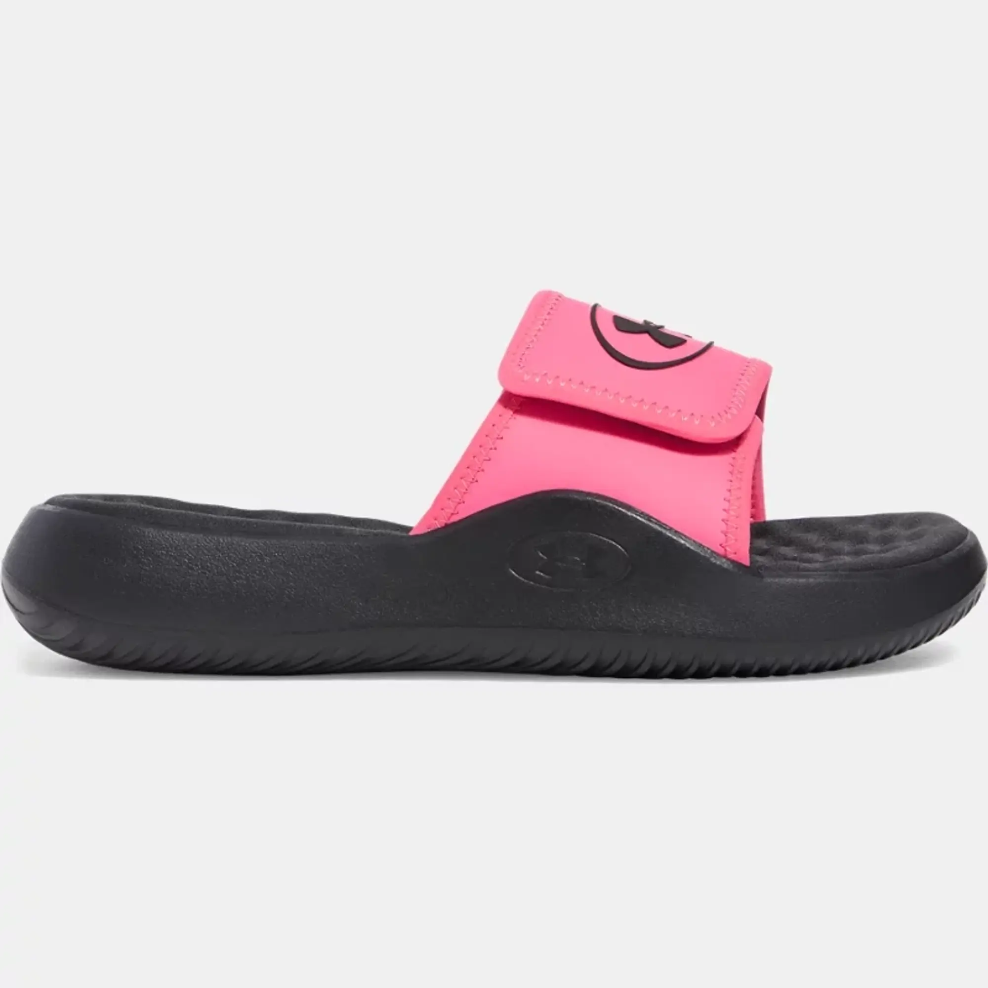 Women's  Under Armour  Ignite Pro 8 Slides Super Pink / Black / Super Pink 6.5