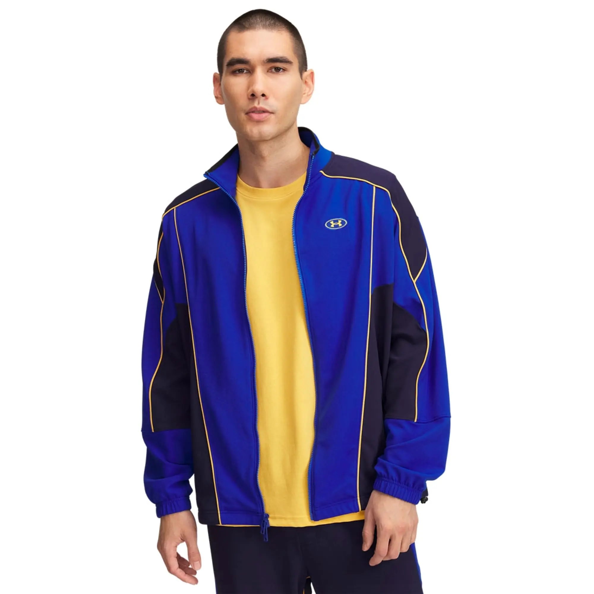 Men's  Under Armour  Tricot Piped Jacket Royal / Midnight Navy / Noble Gold XXL