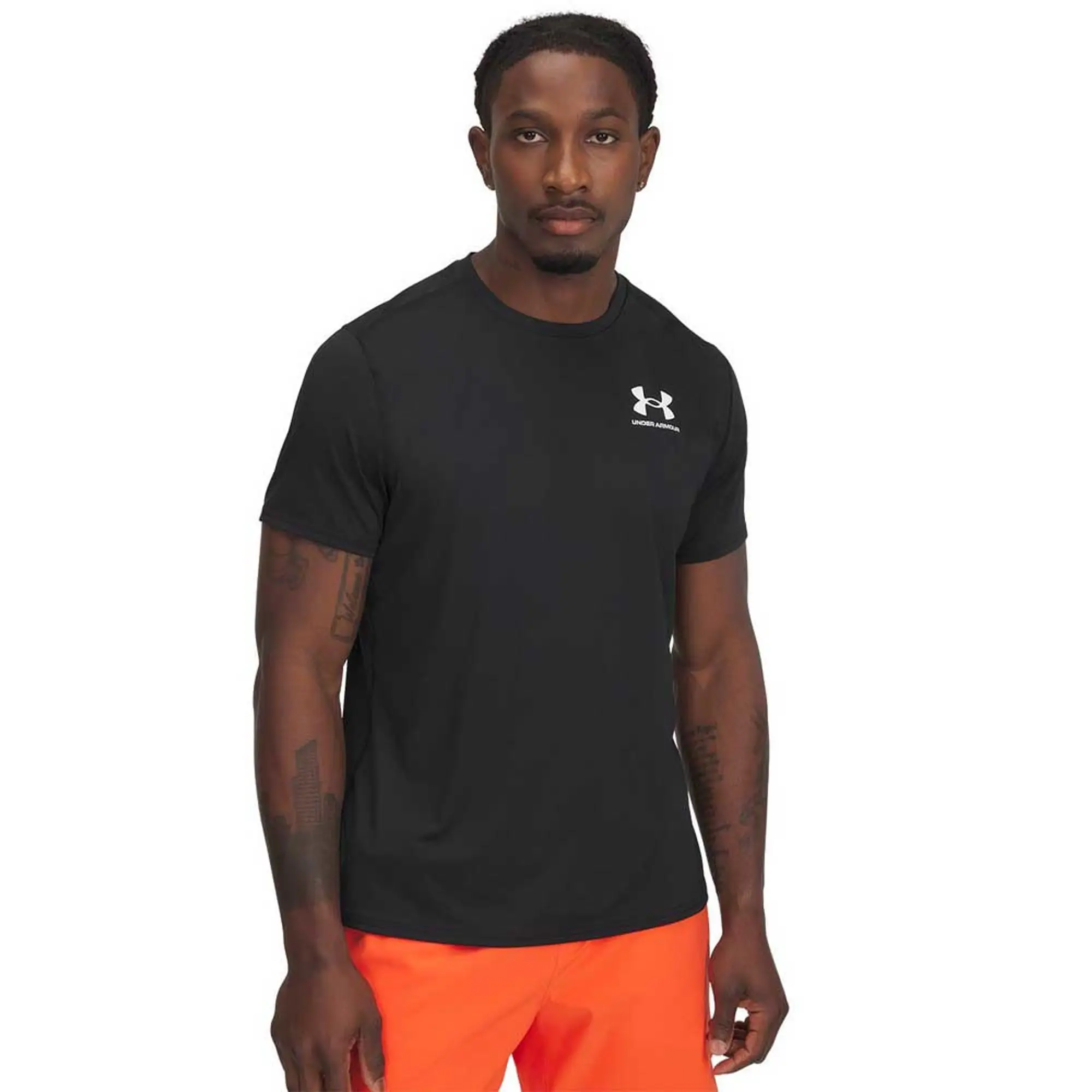 Under Armour Men's HeatGear® Fitted Short Sleeve Black / White XXL