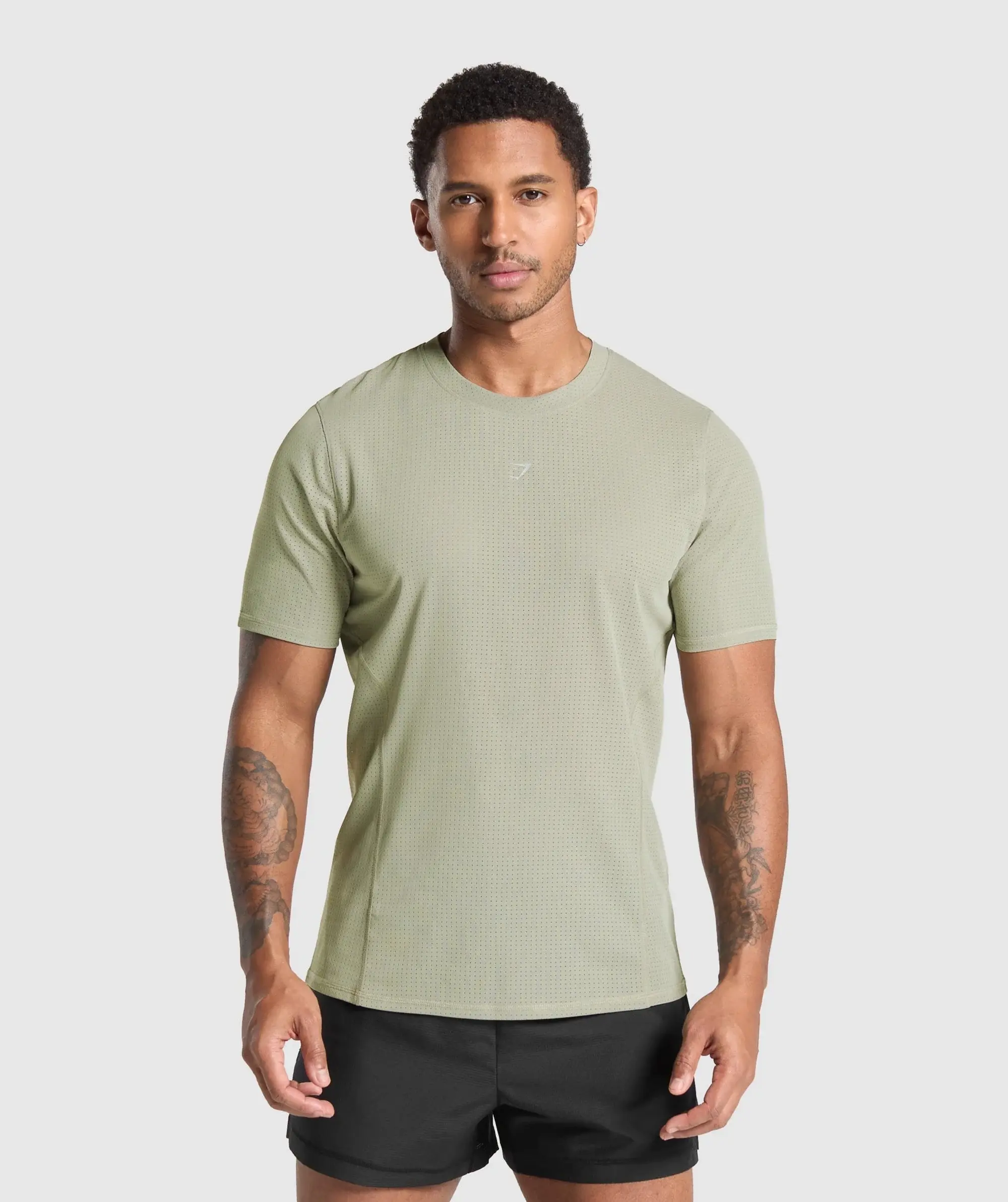 Marathon Running T Shirt - Chalk Green