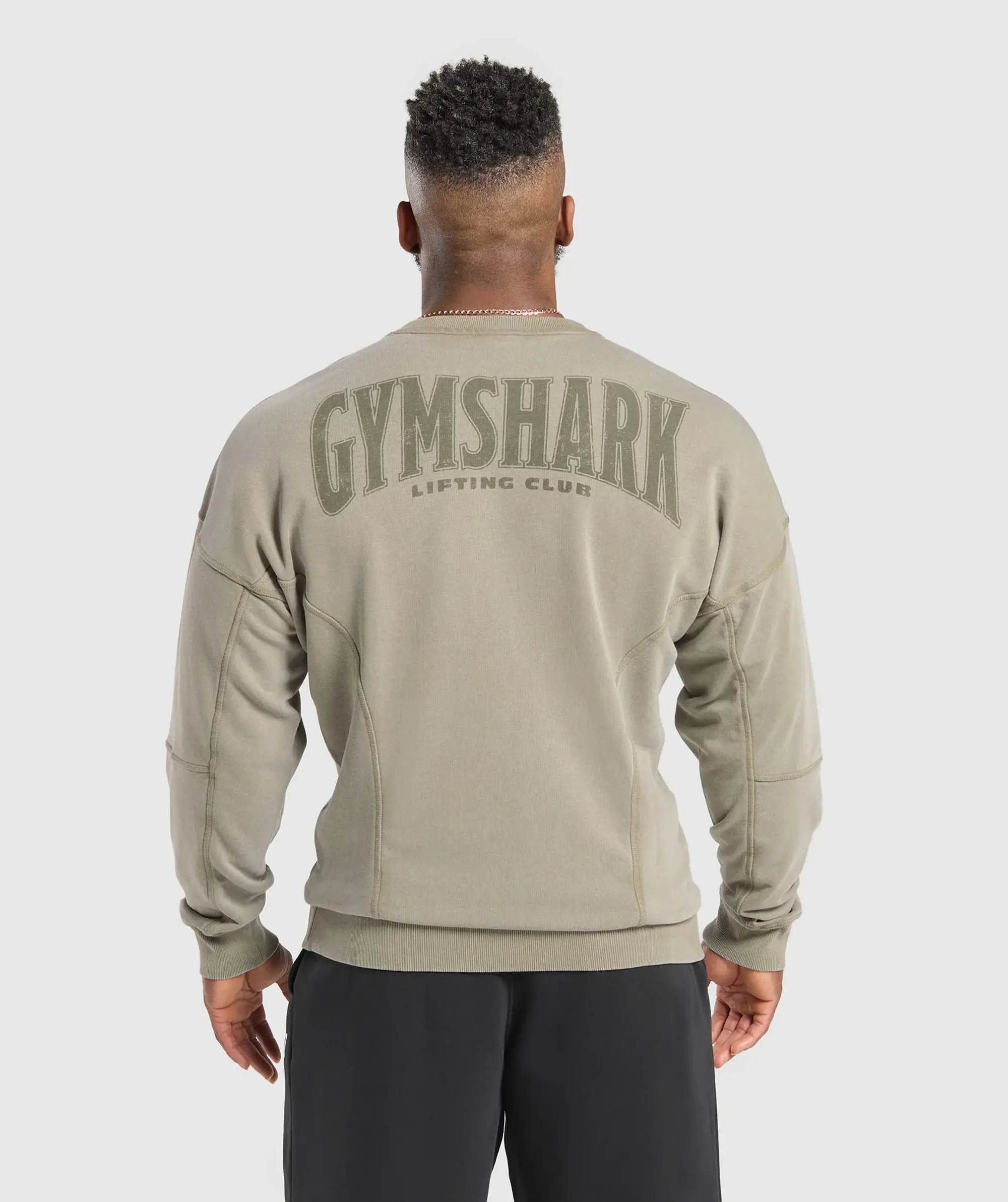 Gymshark Heritage Washed Crew - Utility Green