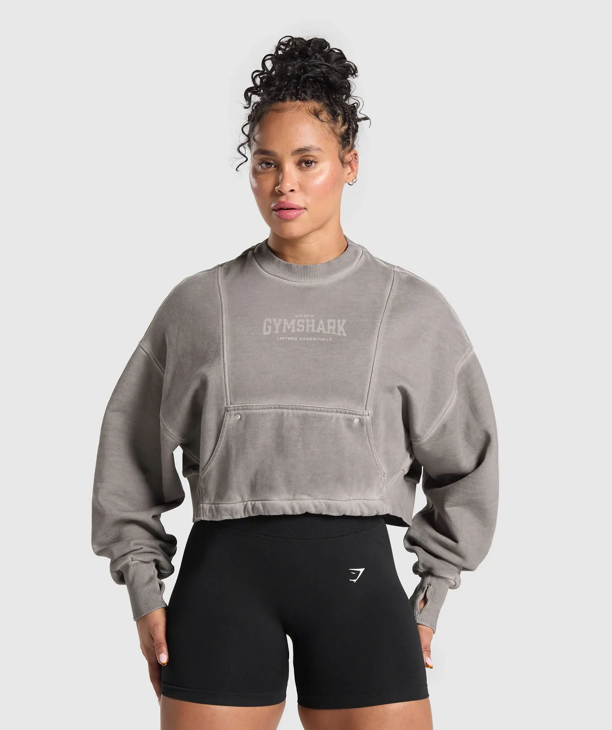 Gymshark Rest Day Heavyweight Sweatshirt - Metal Grey/Asphalt Grey