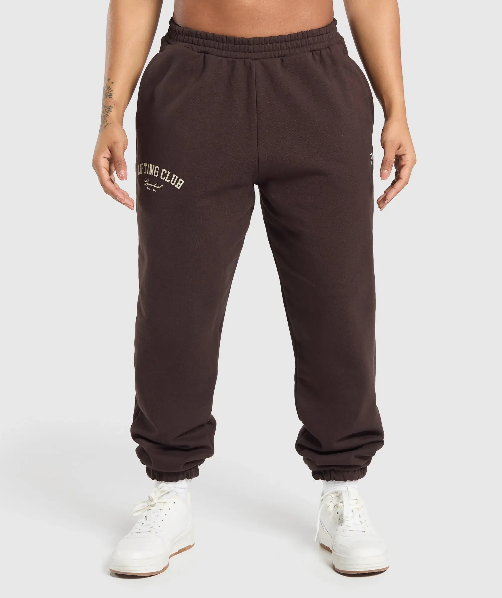 Gymshark Lifting Club Oversized Joggers - Heritage Brown