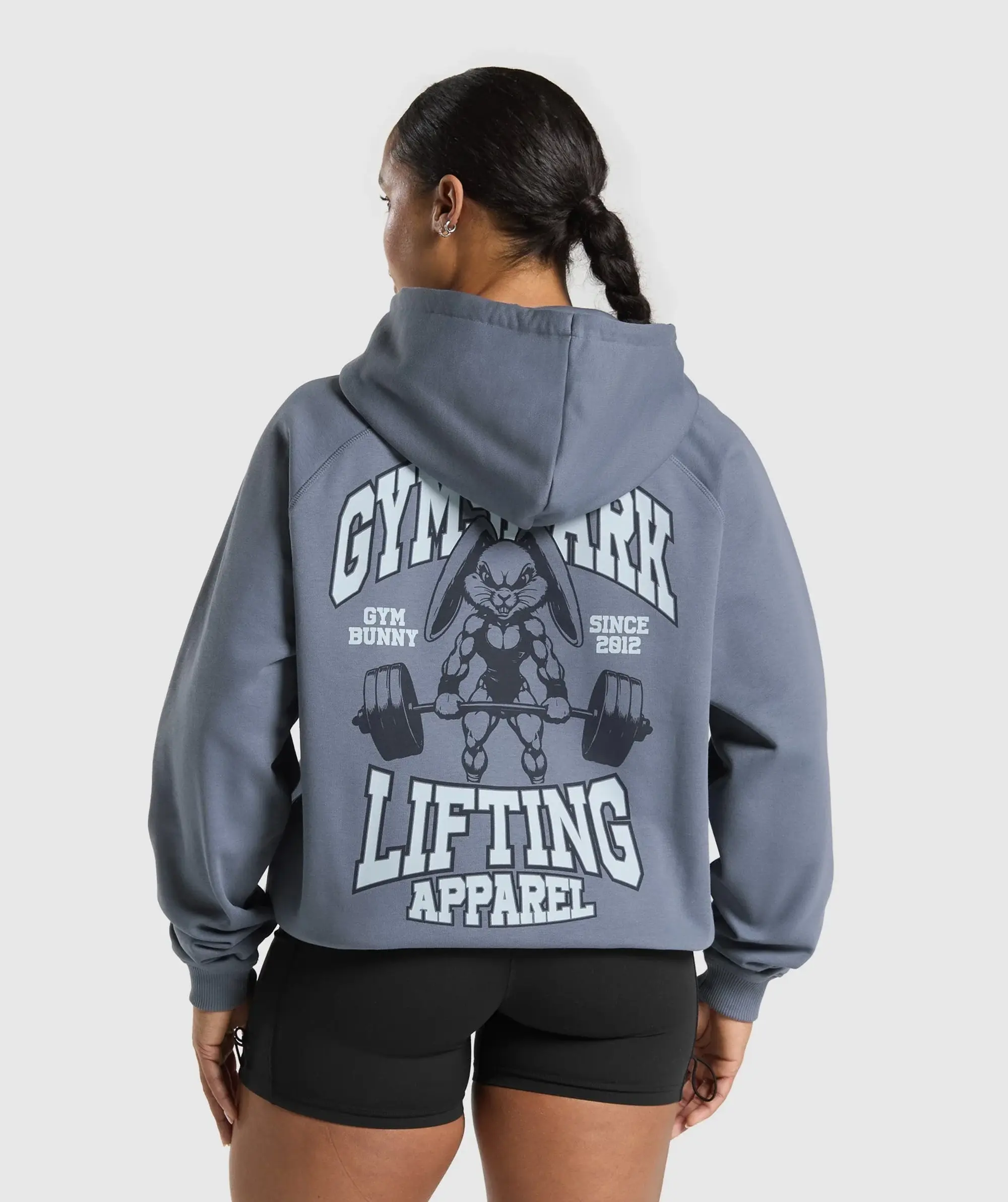 Gymshark Gym Bunny Oversized Hoodie - Iron Blue