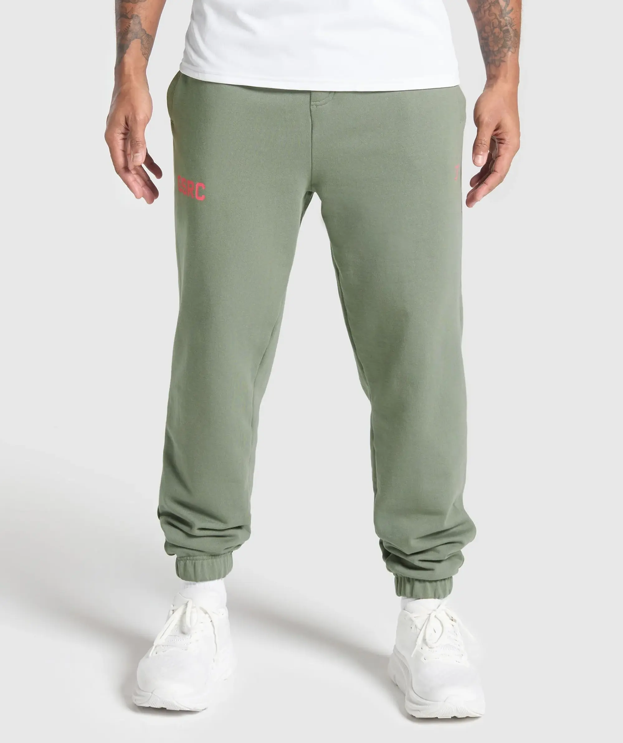 Gymshark Running Graphic Joggers - Unit Green