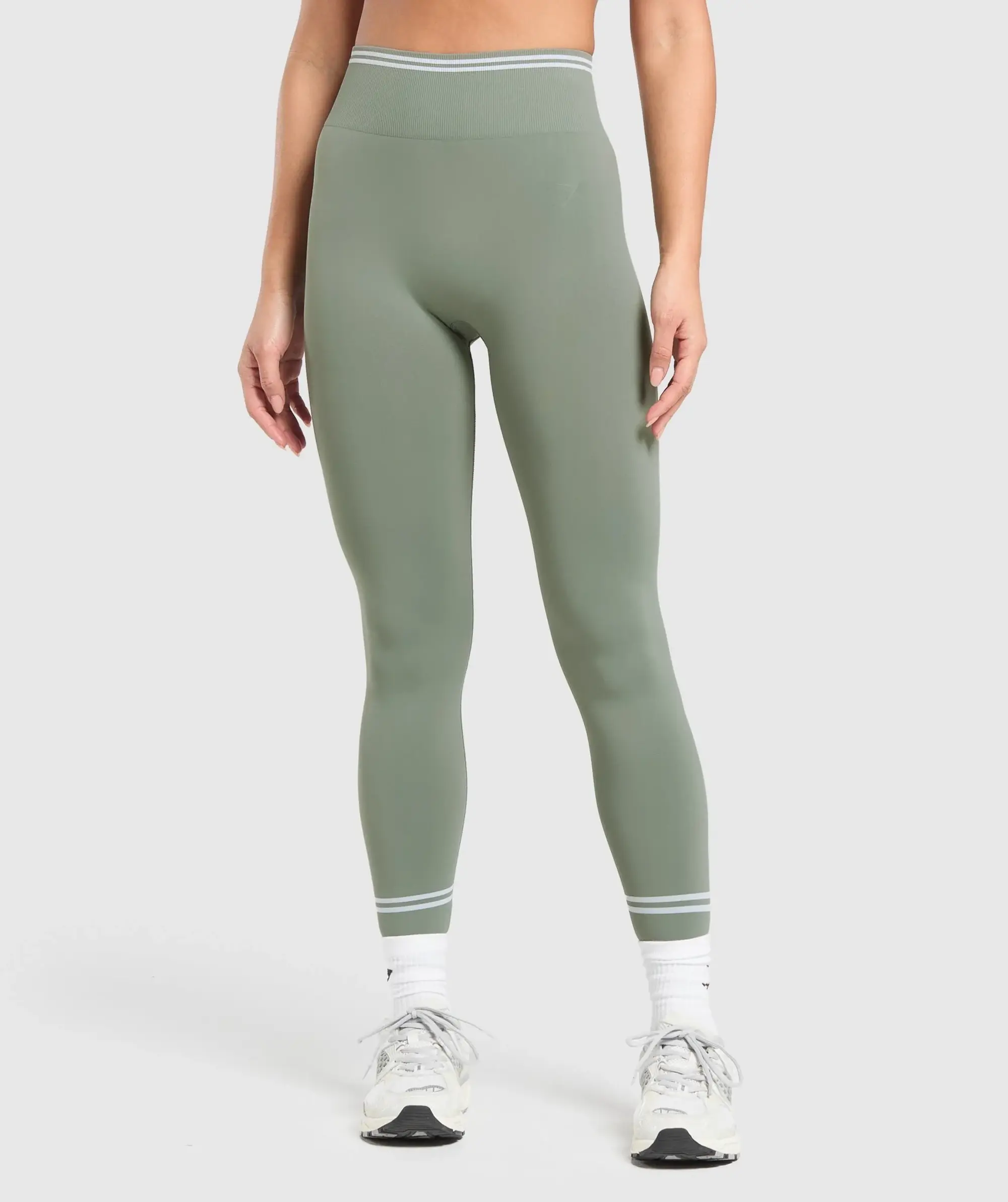 Gymshark Contrast Seamless Leggings - Unit Green