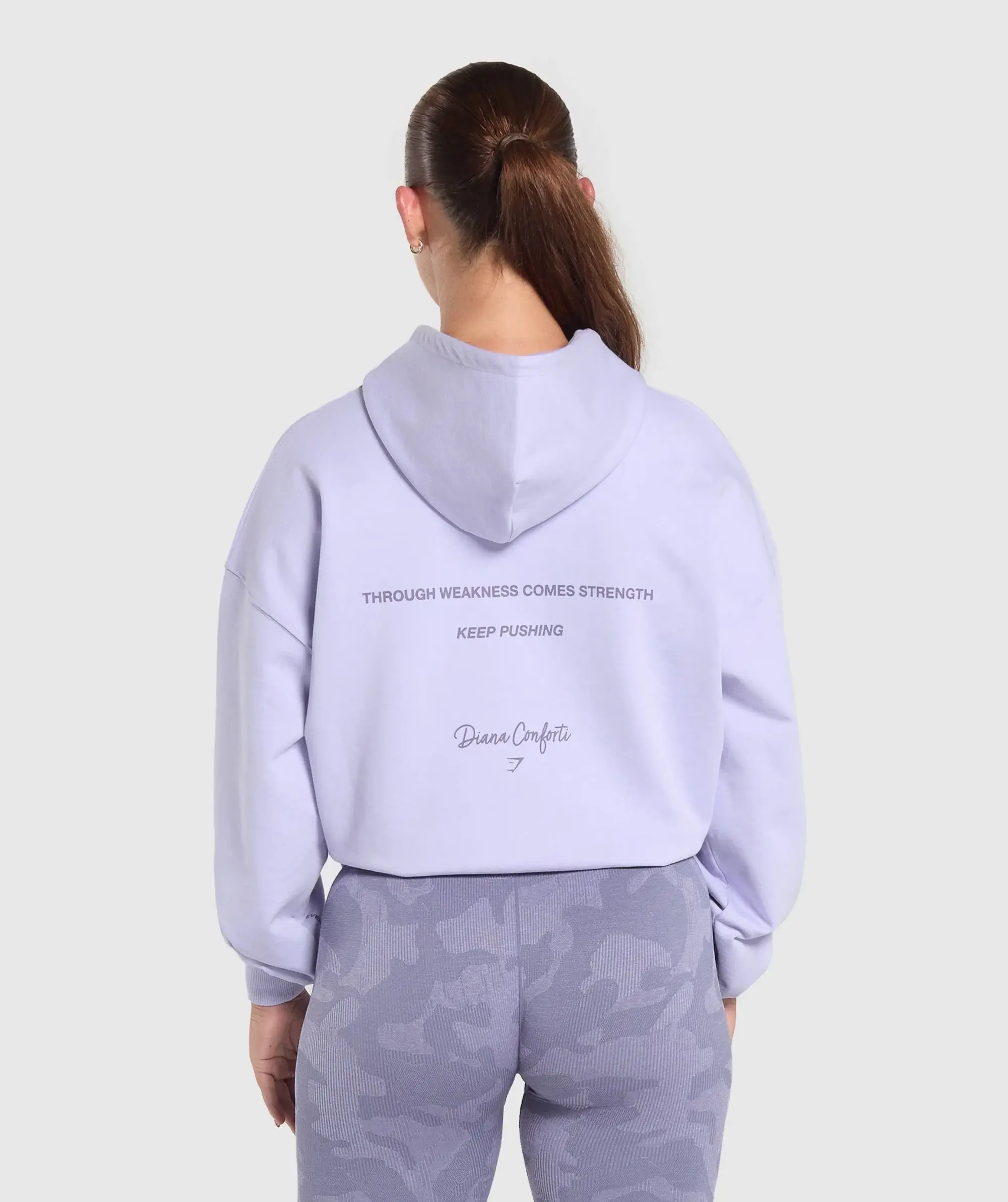 Gymshark GS X Diana Oversized Graphic Hoodie - Powdered Lilac