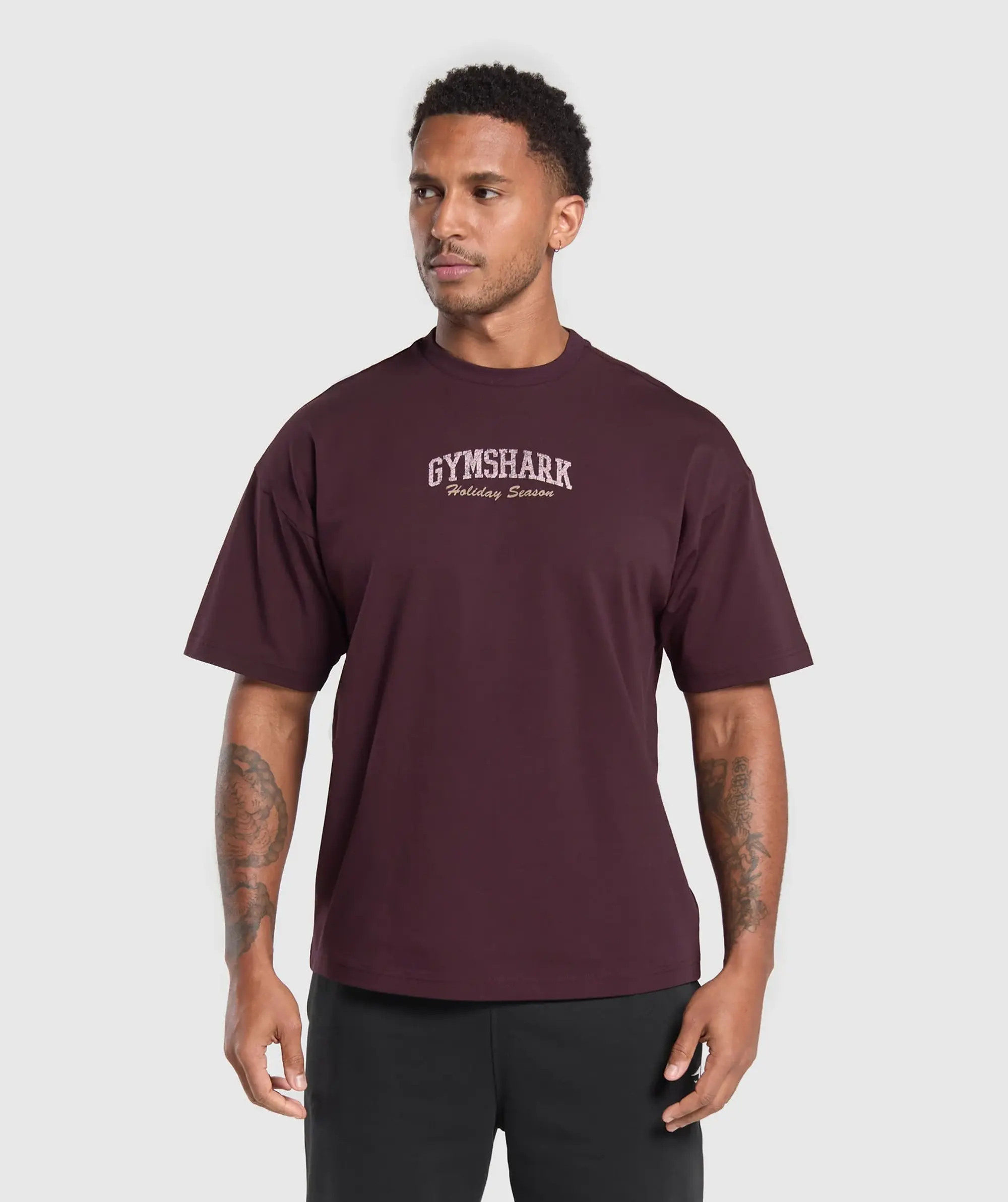 Gymshark Holiday Season Graphic T-Shirt - Depth Purple