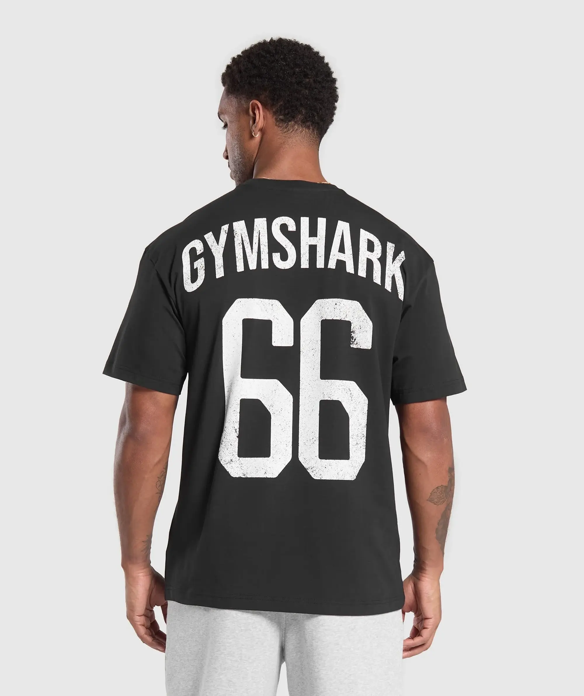 Gymshark GS66 Graphic Oversized T-Shirt - Black