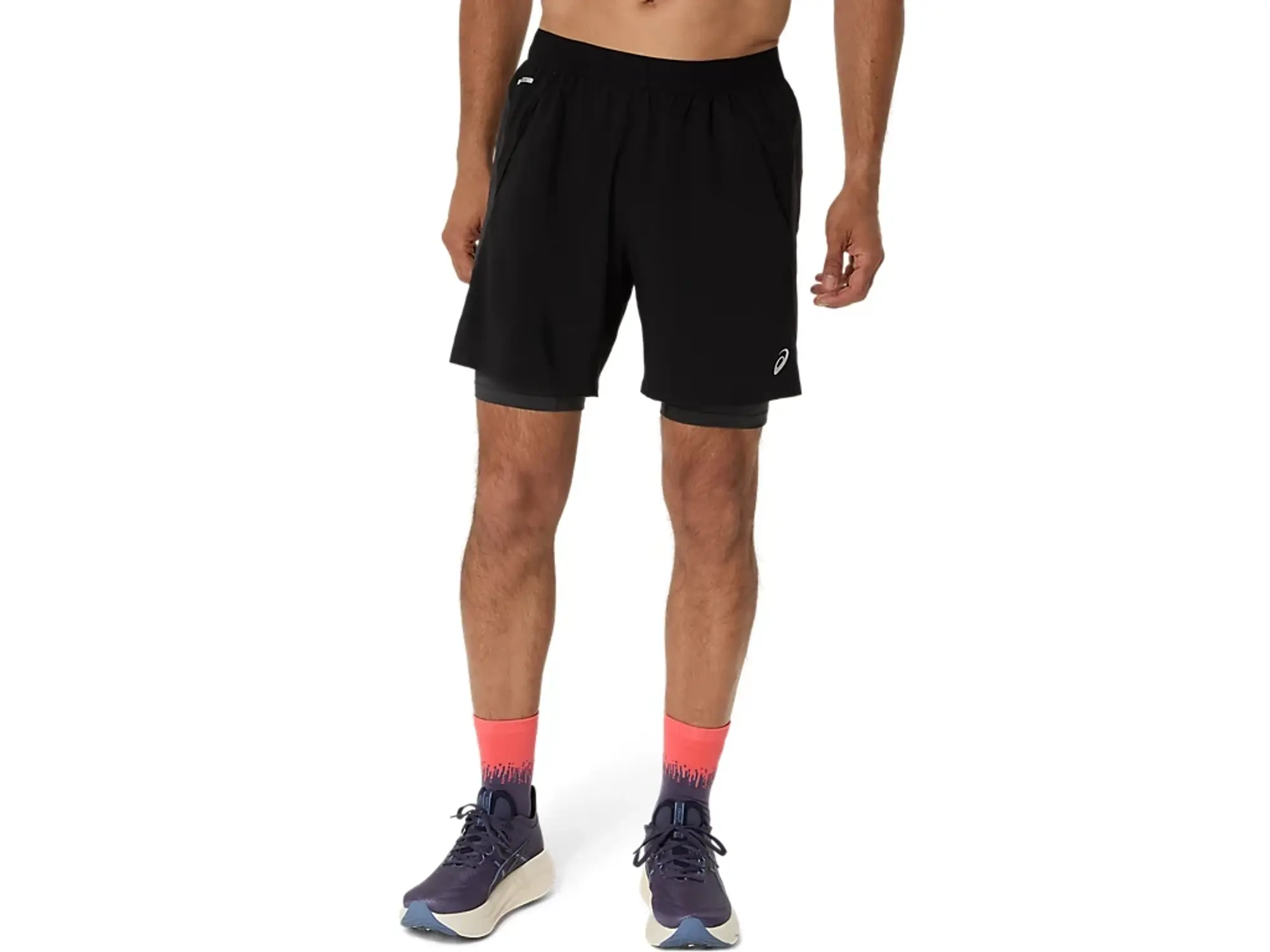 ASICS Road 2in1 7in Running Shorts Men - Black