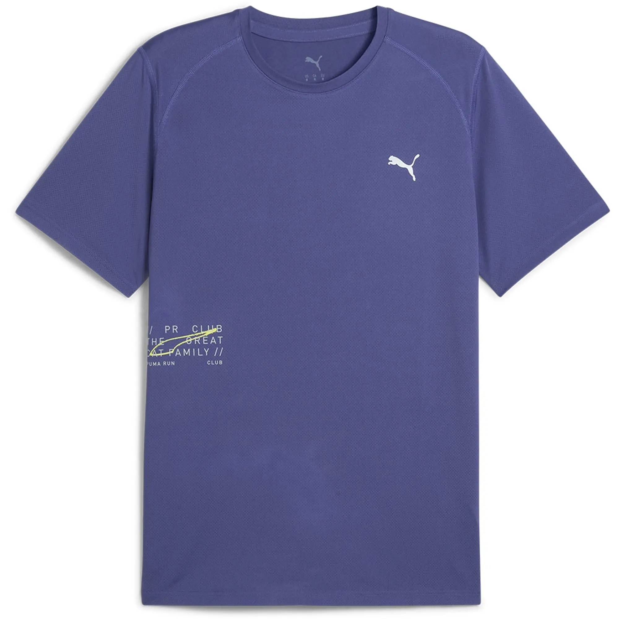 Puma M Run Graphic Mesh Tee Blue Crystal - ['Blue']