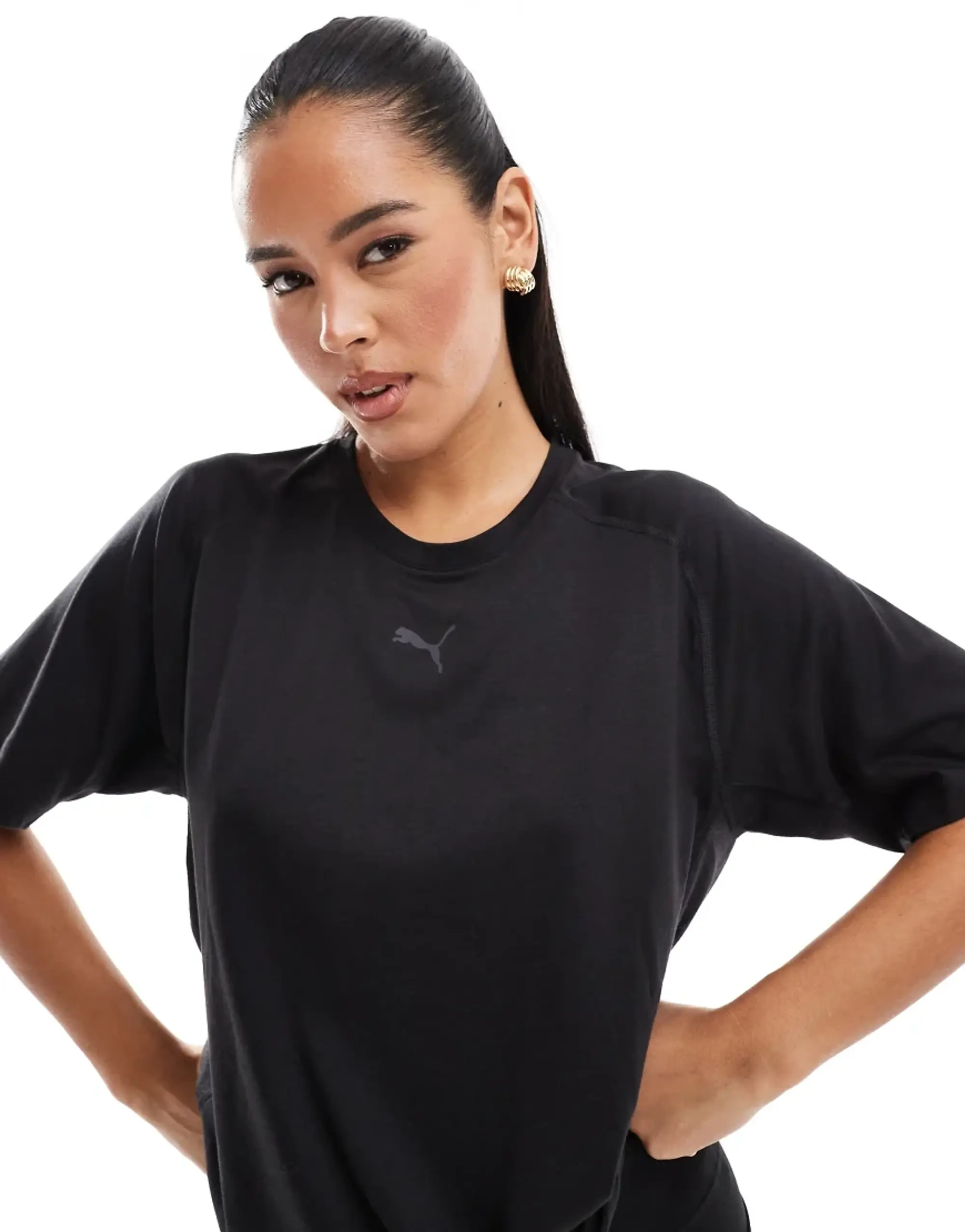 PUMA Train Oversized Tee Women, Black