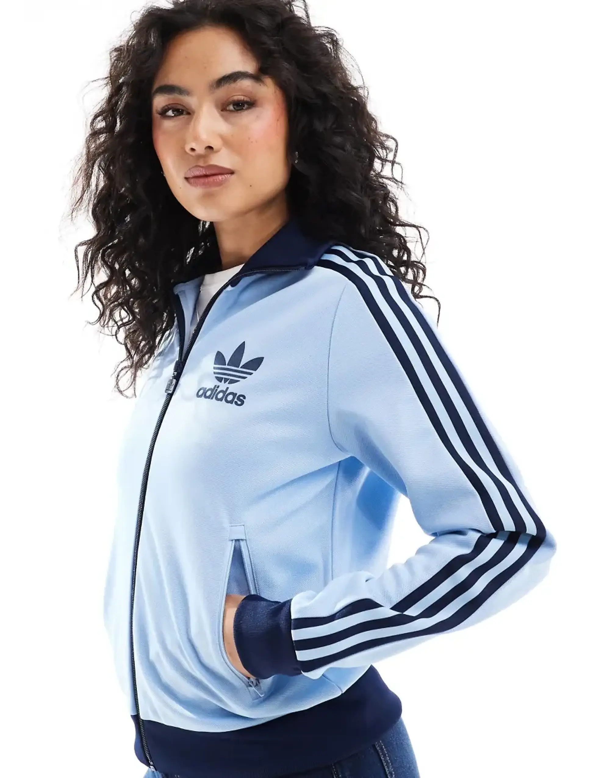 Adidas Originals Classics Track Top In Blue