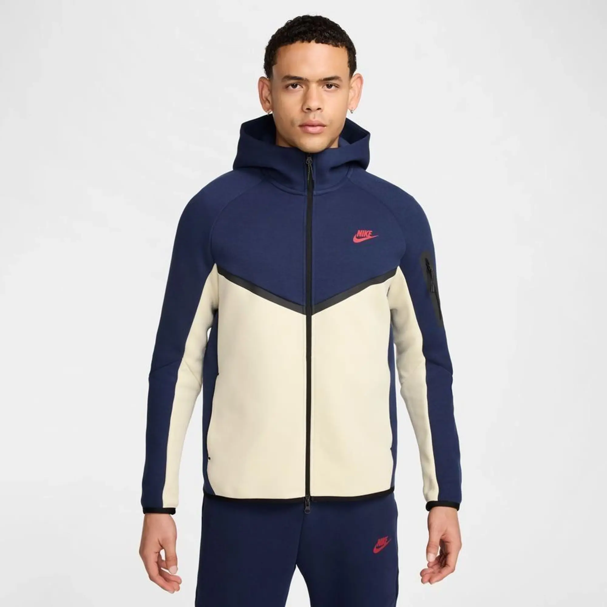 Nike Hoodie Tech Fleece Fz Windrunner - ['Blue']