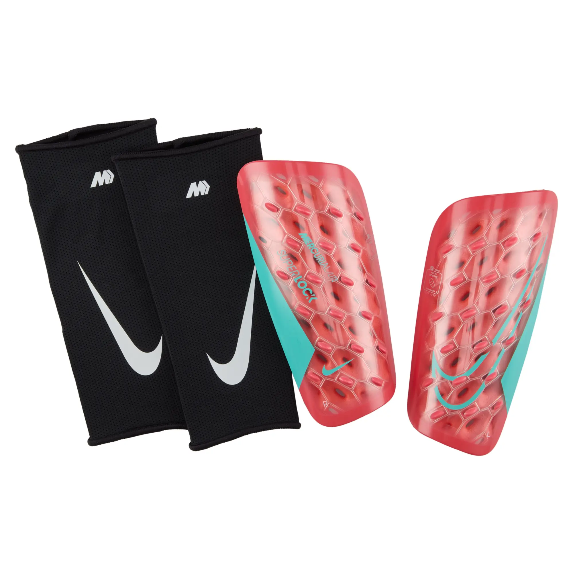 Nike Mercurial Lite SuperLock Football Shinguards - Red