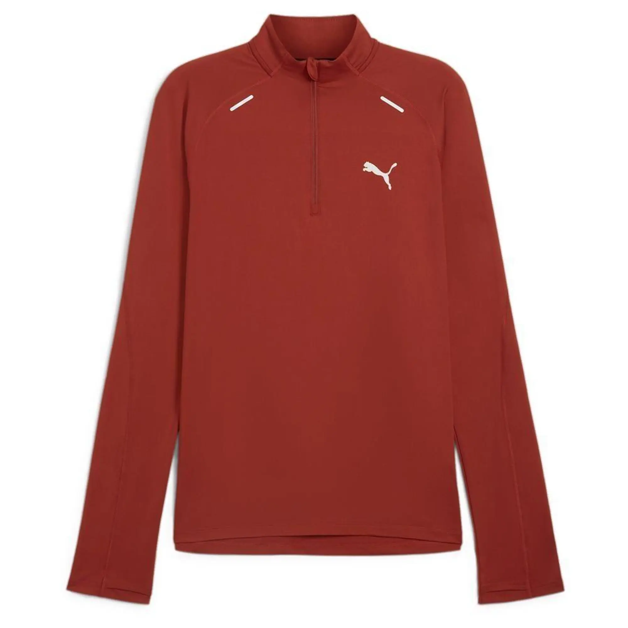 Puma Run Cloudspun 1/4 Zip Mars Red - ['Red']