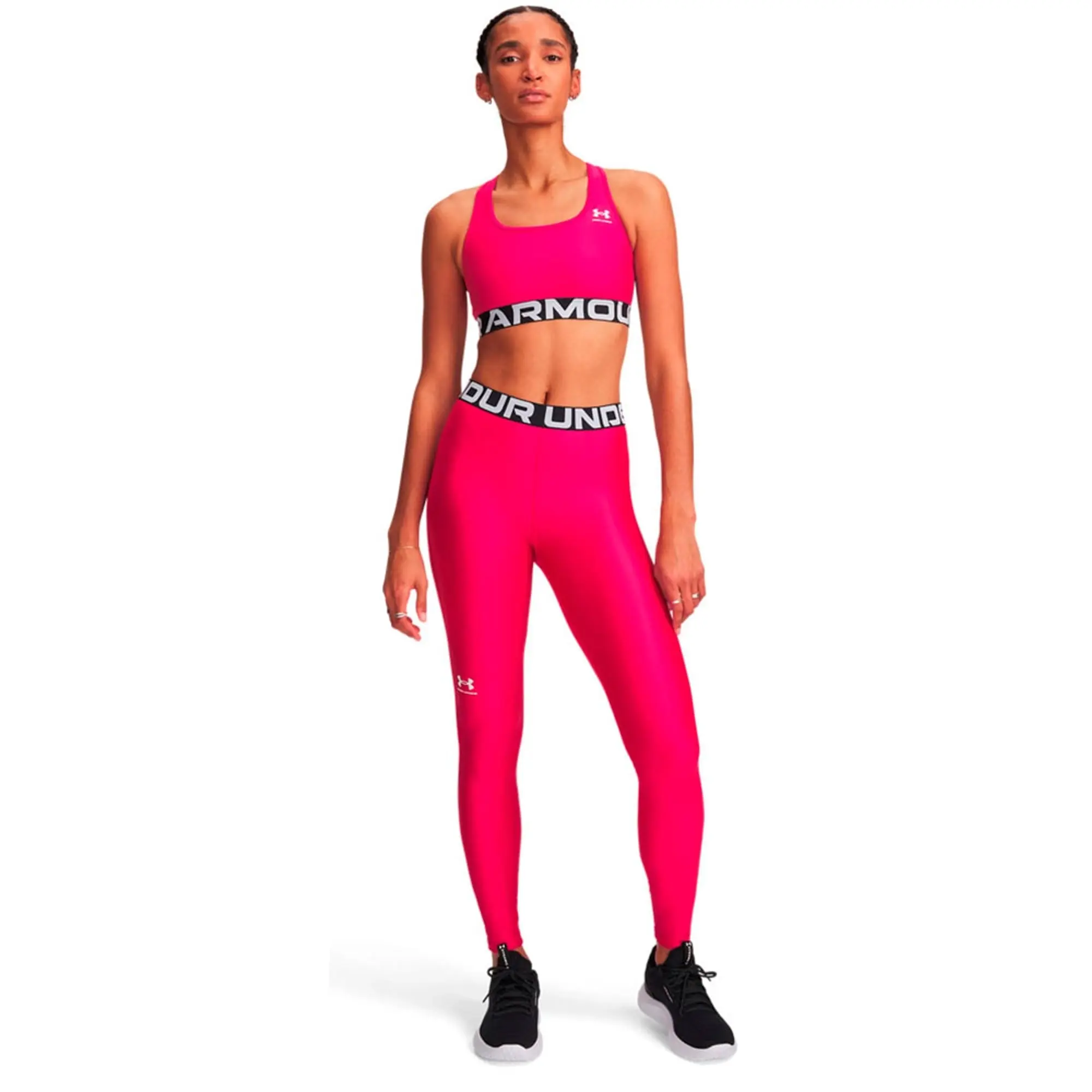 Under Armour Women's HeatGear® Leggings Shaded Fuchsia / White M