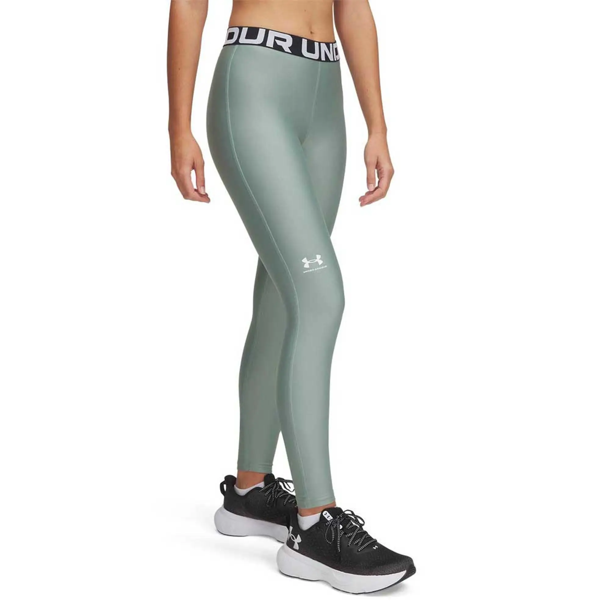 Under Armour Women's HeatGear® Leggings Silica Green / White XXL