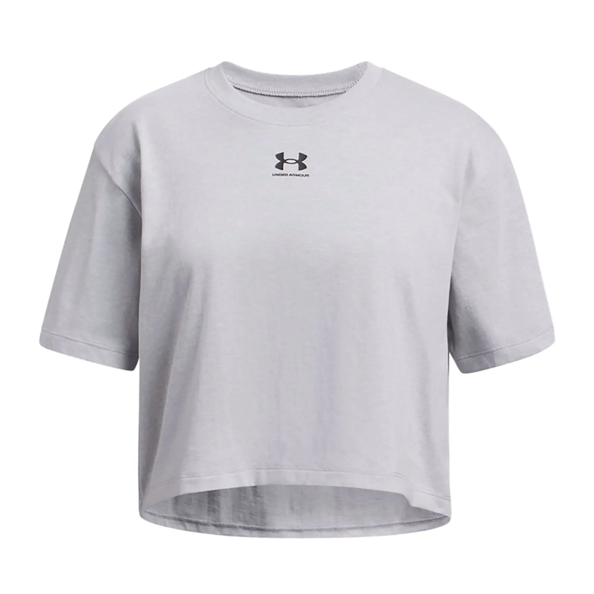 Girls'  Under Armour  Rival Short Sleeve Mod Gray Light Heather / Black YXS (48 - 50 in)