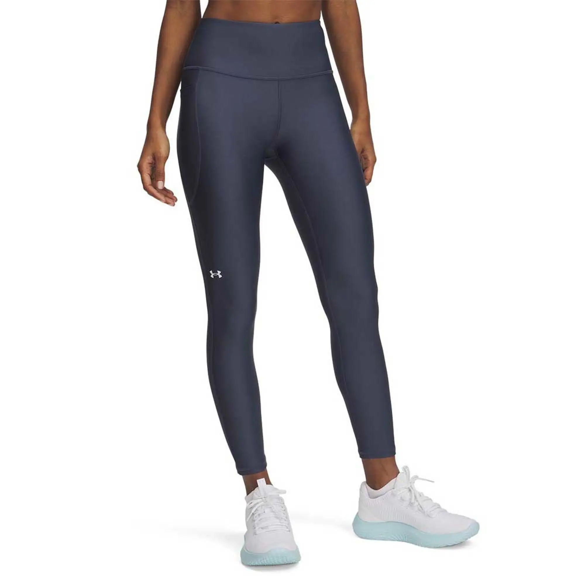 Women's  Under Armour  Tech Ankle Leggings Downpour Gray / White XXL