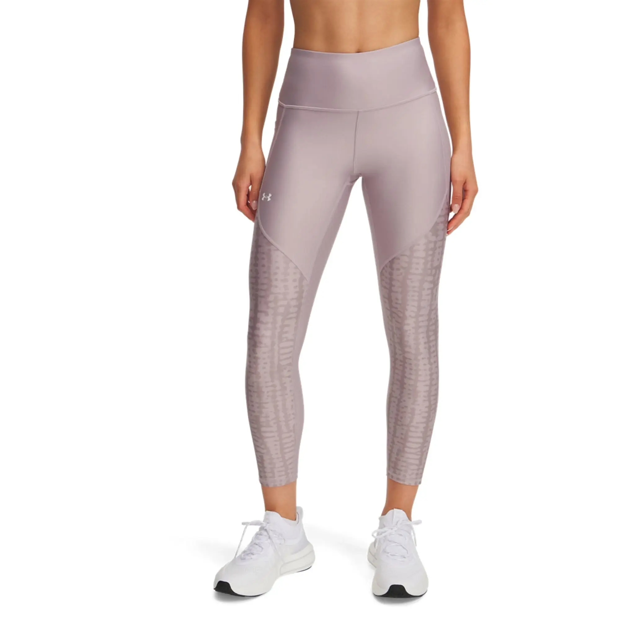 Women's  Under Armour  Tech™ Printed Panel Ankle Leggings Gray Dawn / Tetra Gray / White XXL