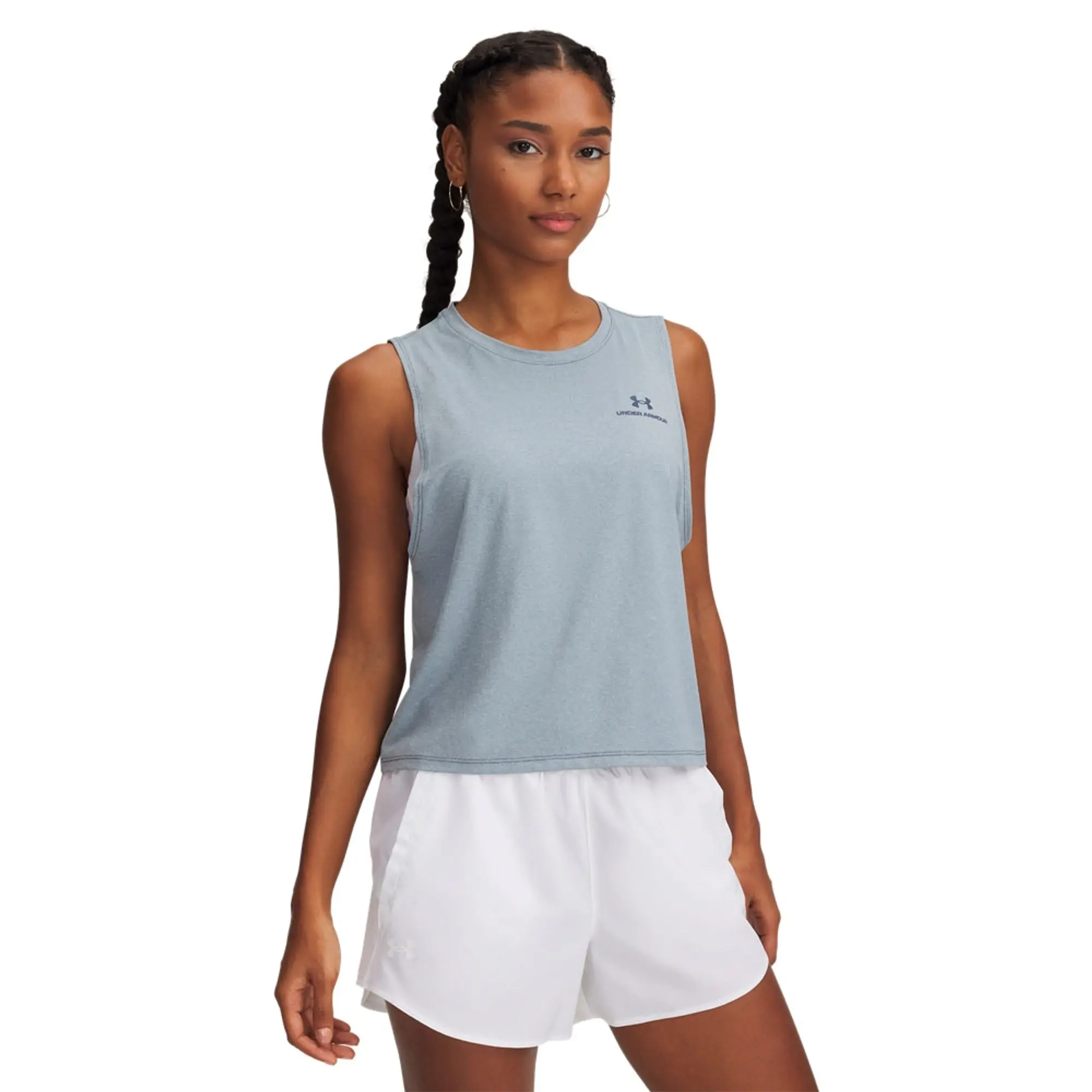 Women's  Under Armour  Vanish Energy Crop Tank Downpour Gray / Downpour Gray XXL