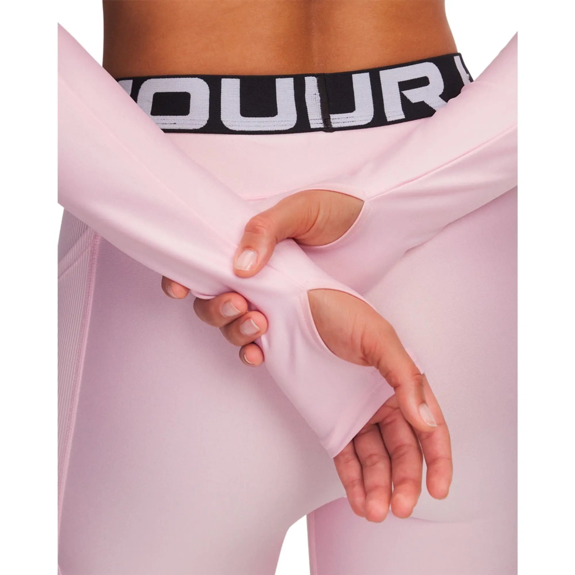 Under Armour Women's HeatGear® Rib ¼ Zip Long Sleeve Prime Pink / Prime Pink / White XXL