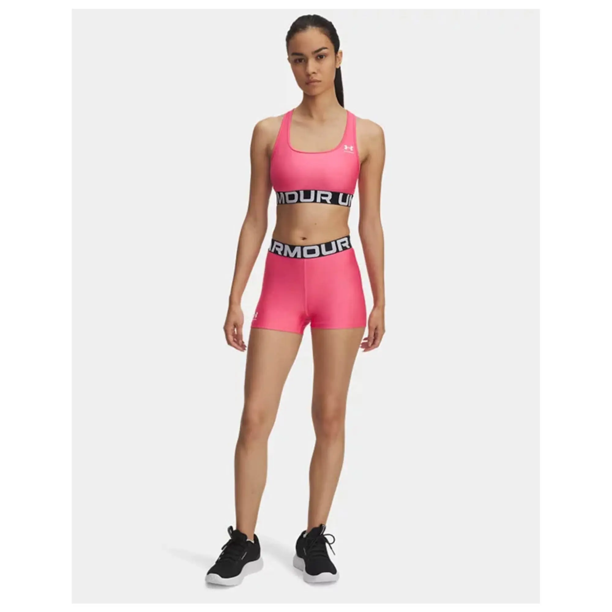 Under Armour Women's HeatGear® Shorty Shaded Fuchsia / White M