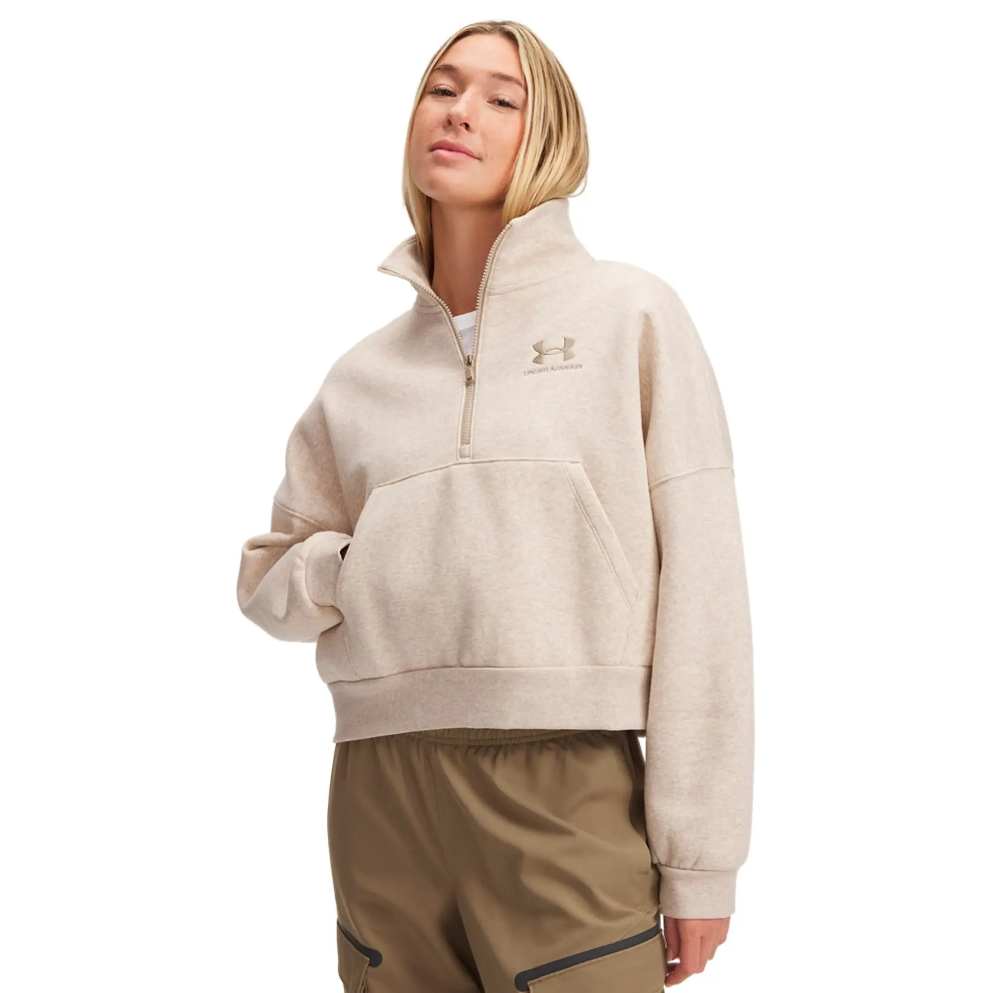 Under Armour Icon Fleece Oversized Half Zip Sweatshirt