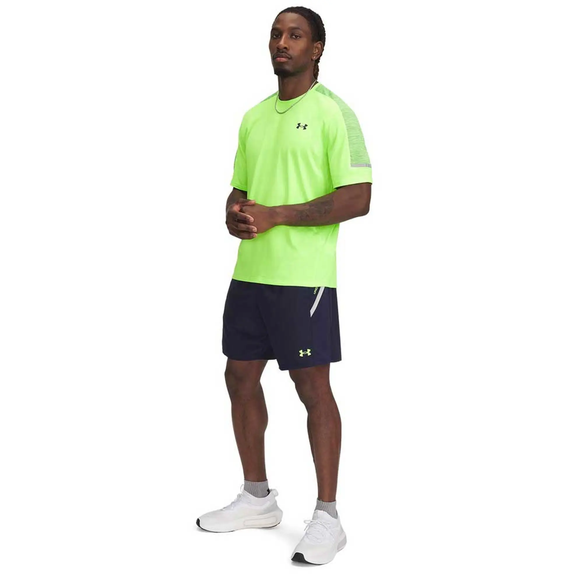 Men's  Under Armour  Tech™ Utility Shorts Midnight Navy / Midnight Navy / Hyper Green XXL