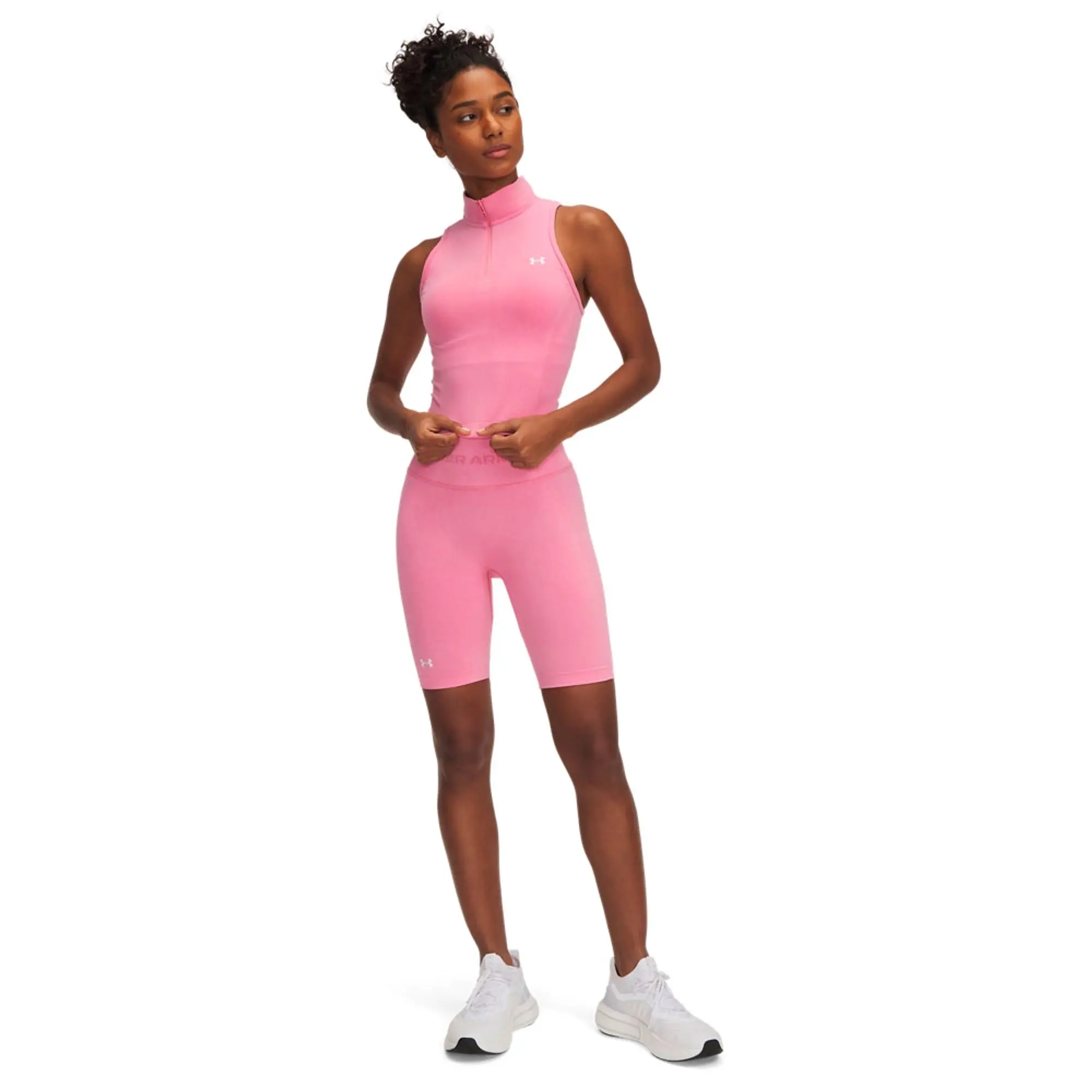 Women's  Under Armour  Vanish Seamless Washed Shorts Shaded Fuchsia / White XS