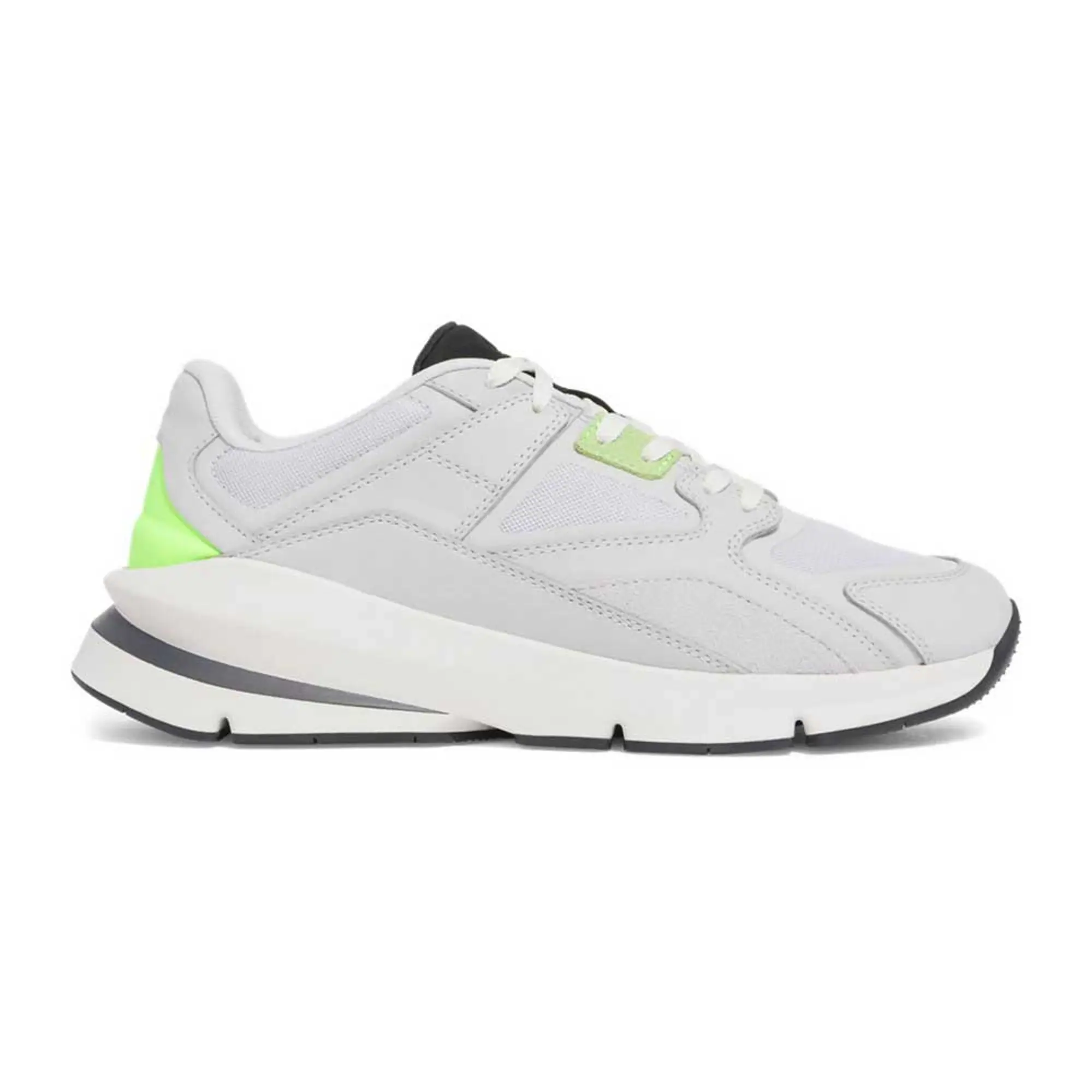 Unisex  Under Armour  Forge 96 Shoes Halo Gray / White Quartz / Hyper Green 10.5