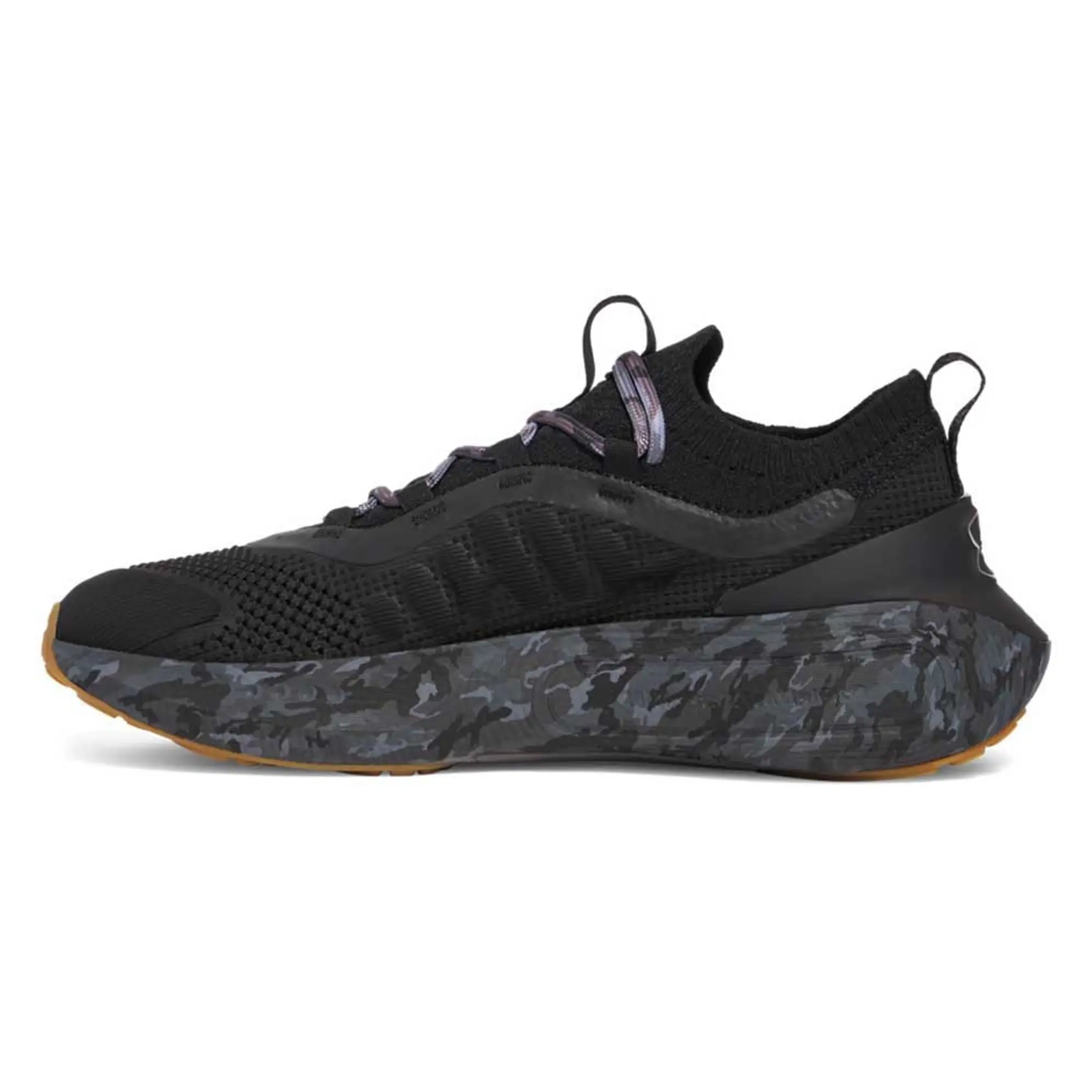 Unisex  Under Armour  Phantom 4 Camo Shoes Black / Steel / Ultimate Black 8